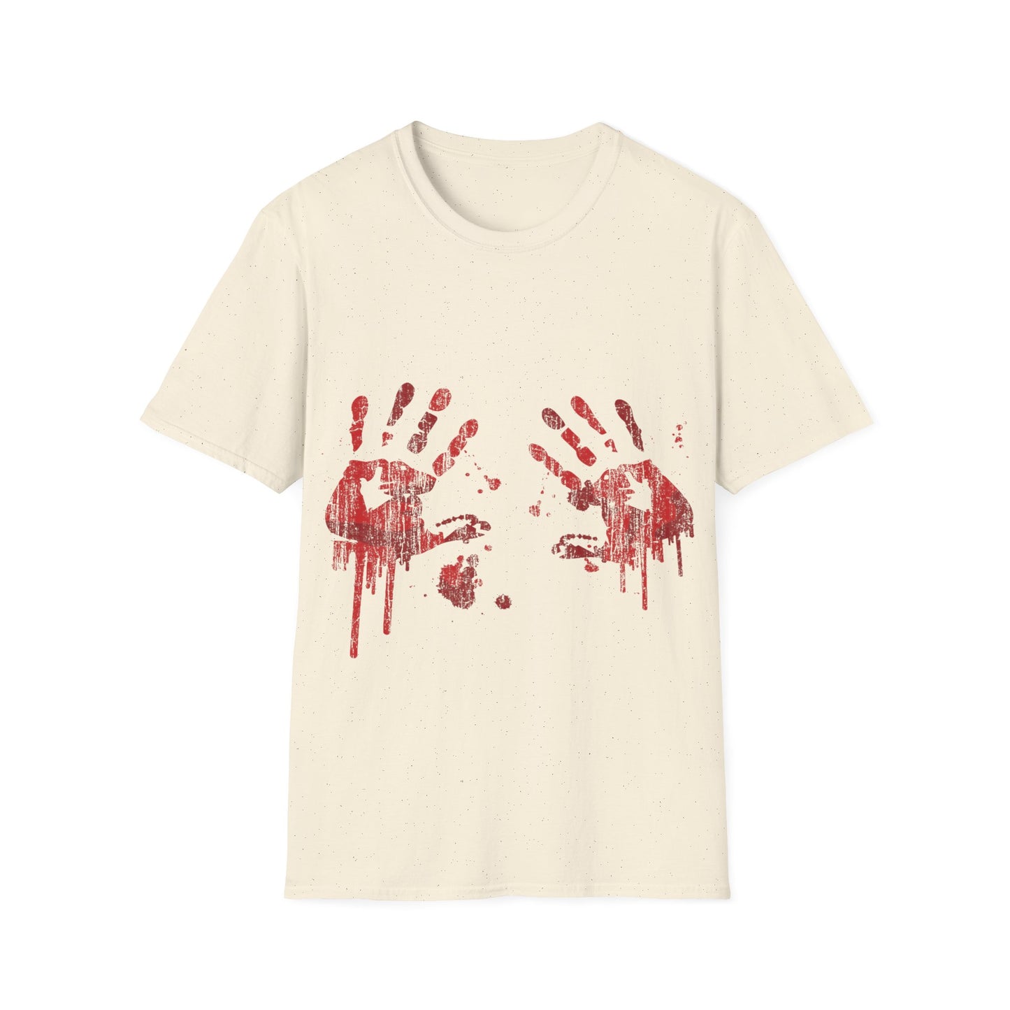 Bloody Handprints Unisex T-Shirt, Halloween Costume Tee, Spooky Graphic Shirt, Horror Movie Apparel, Gore T-Shirt