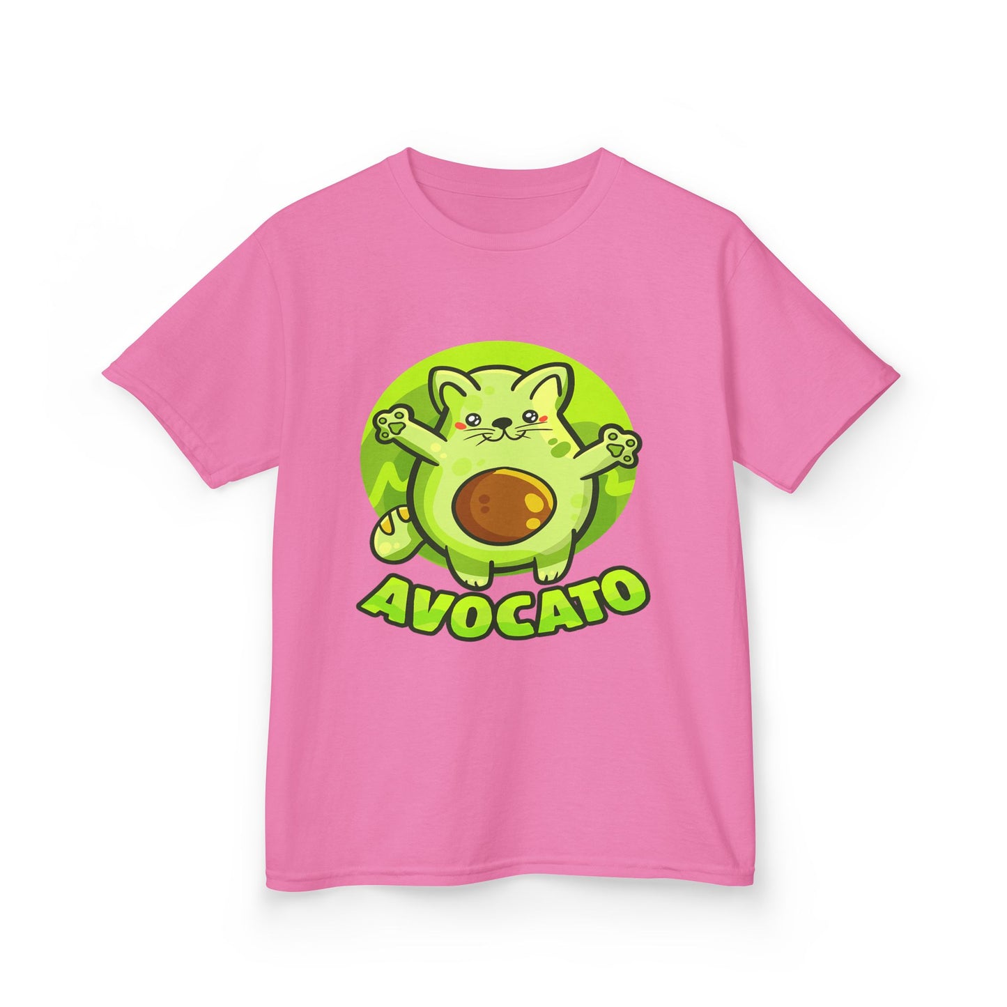 Cute Avocado Cat Kids Tee, Fun T-Shirt for Kids, Avocado Lover Gift, Playful Graphic Shirt, Birthday Party Outfit