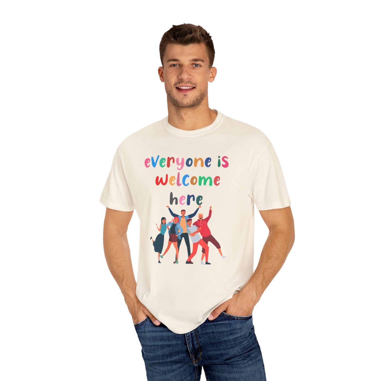 Inclusive Welcoming T-Shirt, Unisex Graphic Tee, Rainbow Pride Shirt, LGBTQ+ Apparel, Equality Fashion, Casual Summer Top