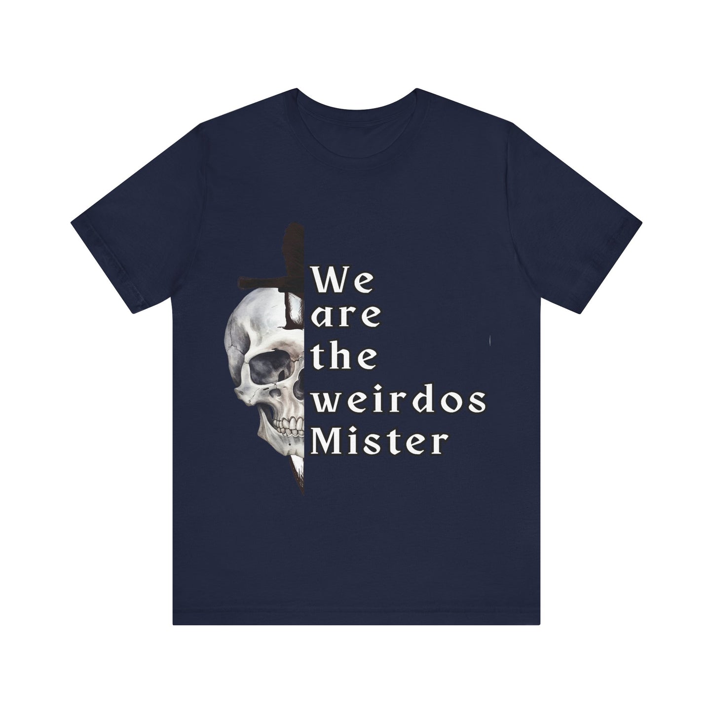 Skull Graphic Tee - Unisex Jersey Short Sleeve Shirt for Halloween, Occasions, Trendy Wear, Gift for Weirdos, Casual Style
