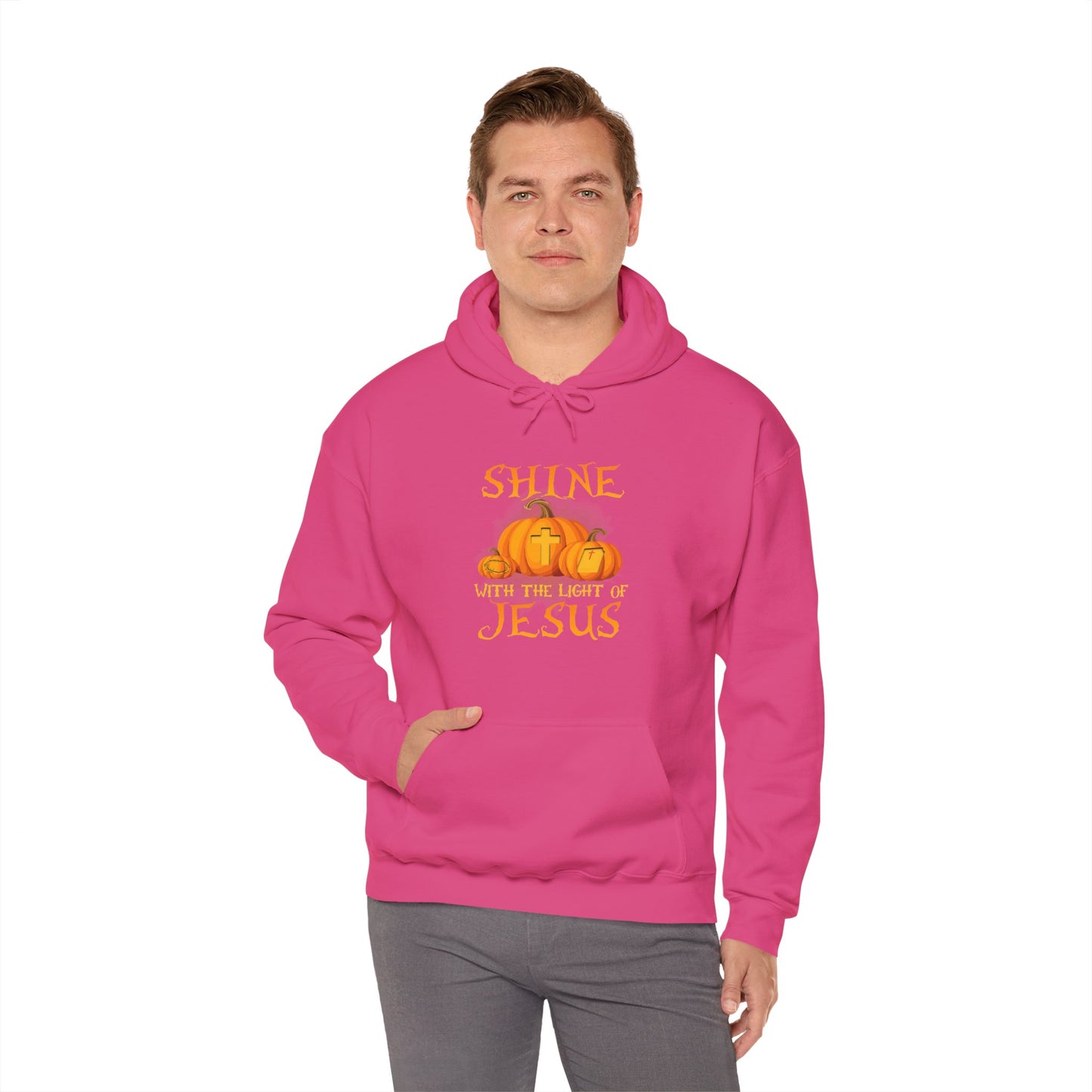 Shine in Jesus Pumpkin Sweatshirt | Fall Apparel, Christian Gift, Unisex Hoodie, Autumn Fashion, Thanksgiving Sweatshirt