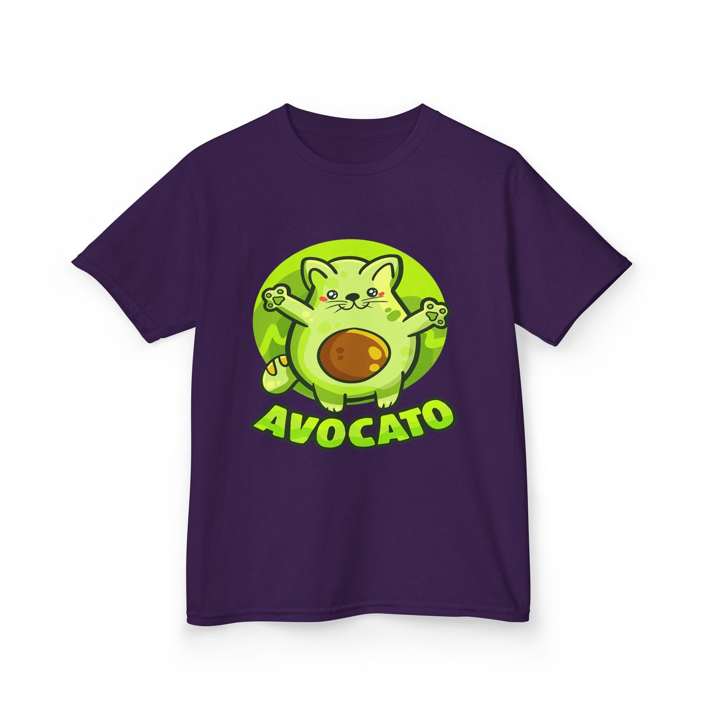 Cute Avocado Cat Kids Tee, Fun T-Shirt for Kids, Avocado Lover Gift, Playful Graphic Shirt, Birthday Party Outfit