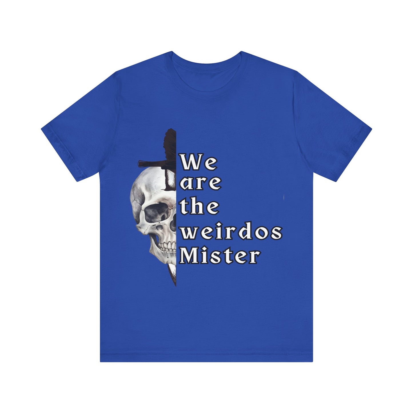 Skull Graphic Tee - Unisex Jersey Short Sleeve Shirt for Halloween, Occasions, Trendy Wear, Gift for Weirdos, Casual Style