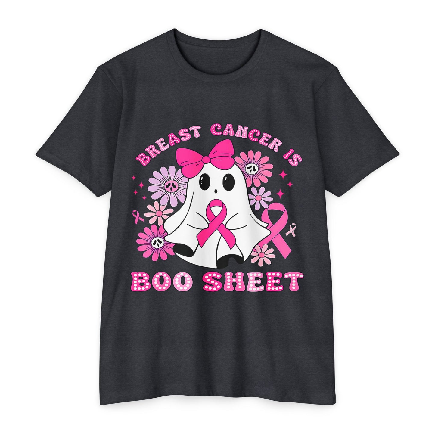 Breast Cancer Awareness Ghost T-Shirt, Unisex Tee, Halloween Shirt, Supportive Apparel, Fundraiser Gear, Boo Sheet Shirt