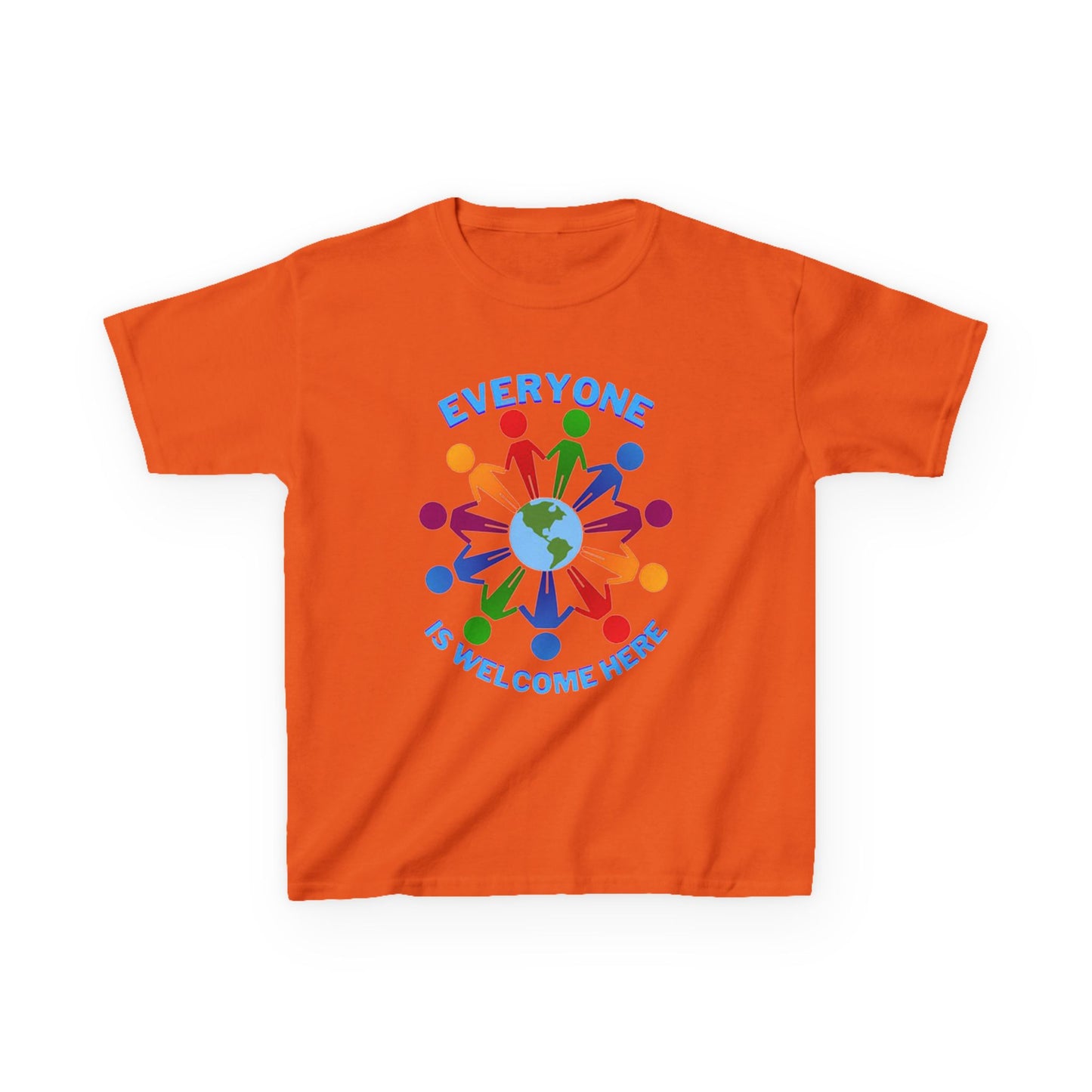 Inclusive Kids Tee - Everyone is Welcome Here, Rainbow T-Shirt, Kids Equality Wear, Unity Apparel, Diversity Gift, Positive Message Top