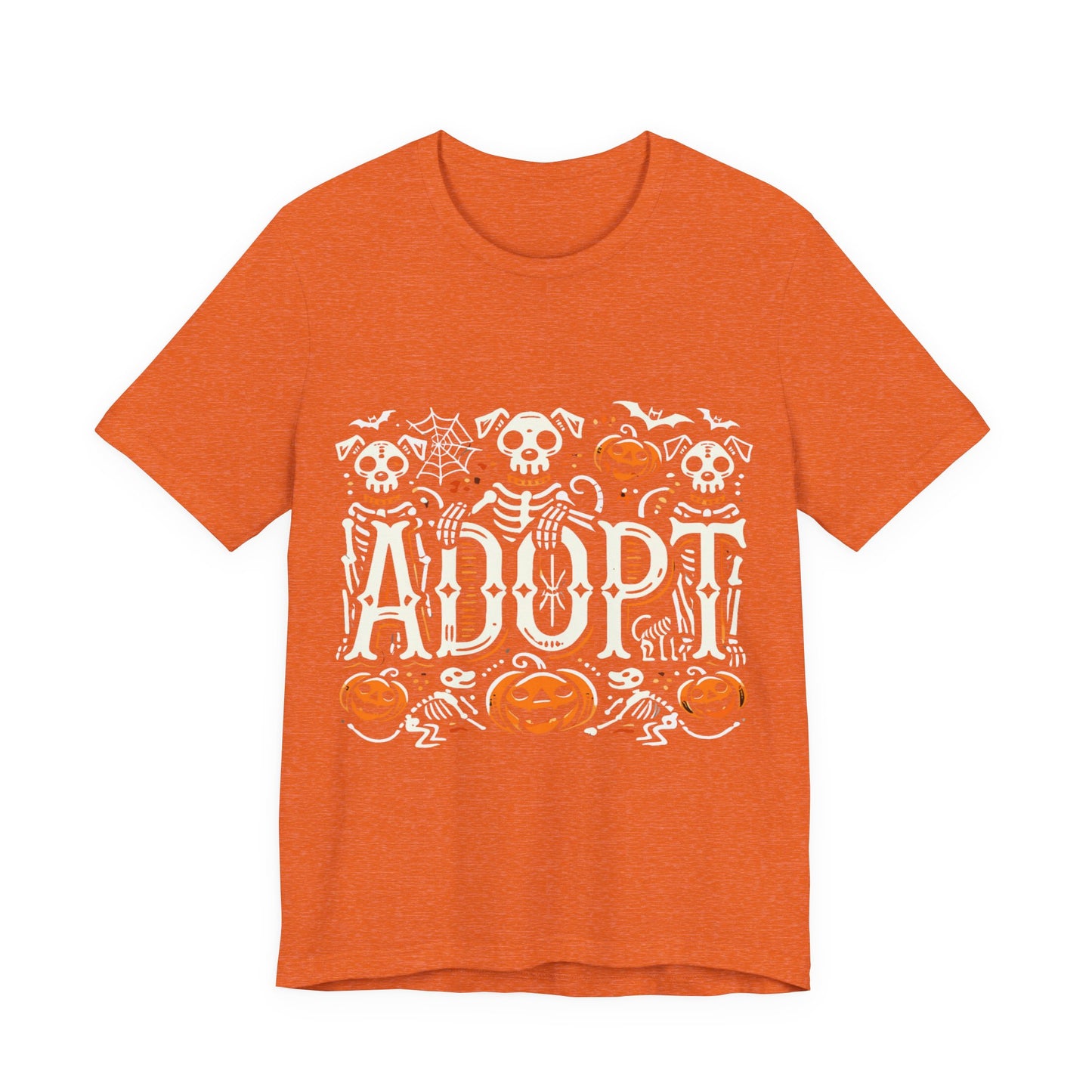 Pumpkin-Themed Adoption Awareness Tee, Perfect for Halloween, Dog Lovers, Pet Advocates, Animal Rescue Fundraisers, Fall Celebrations