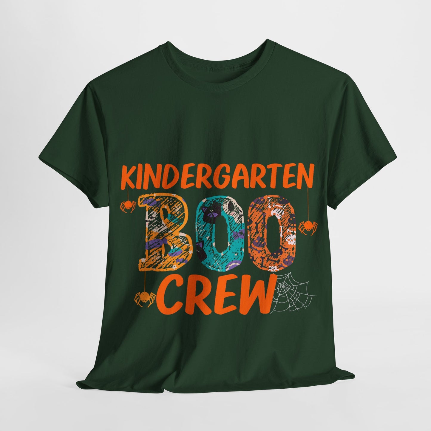 Kindergarten Boo Crew Tee, Unisex Cotton T-Shirt for Teachers, Class Parties, Halloween Costume, Fun School Spirit Wear, Gift for Kids