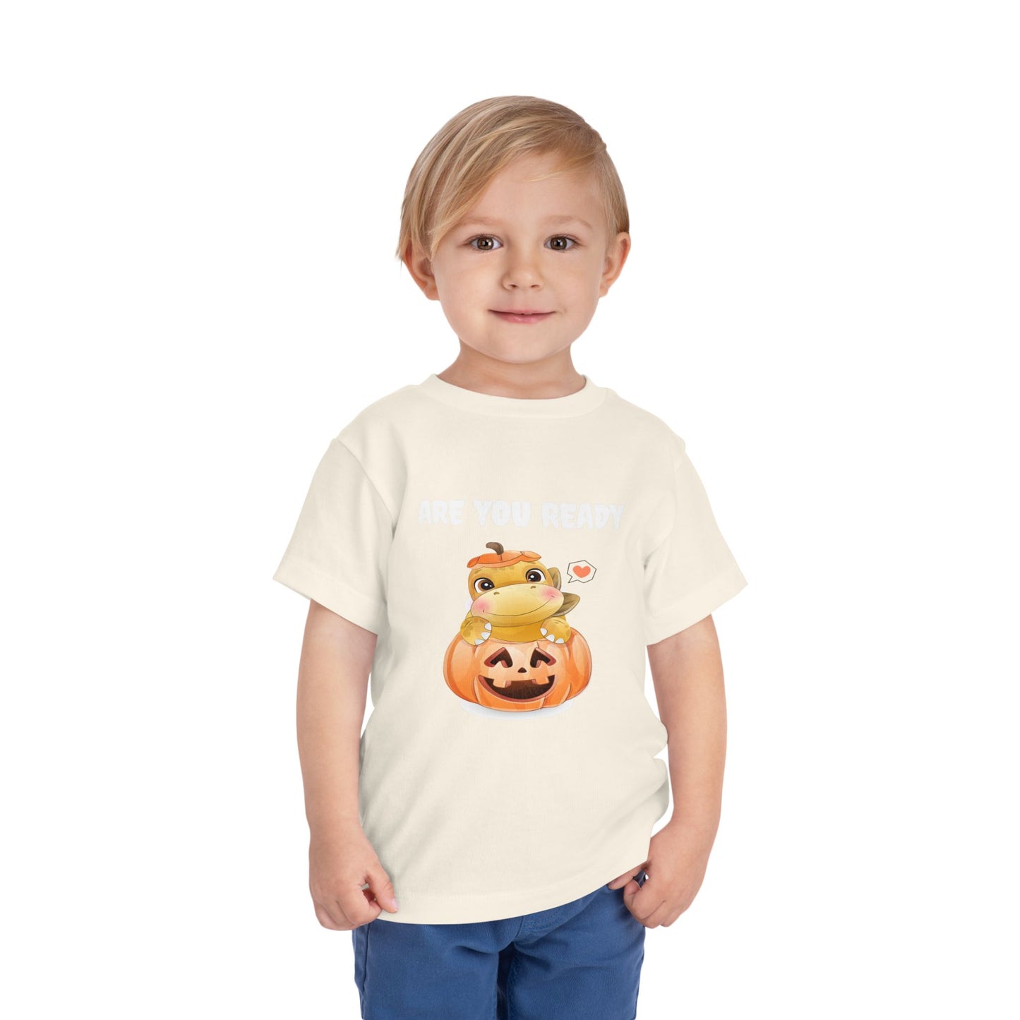 Adorable Pumpkin Frog Toddler Tee - Cute T-Shirt for Halloween, Fall Celebrations, Kids' Parties, Seasonal Dress-Up