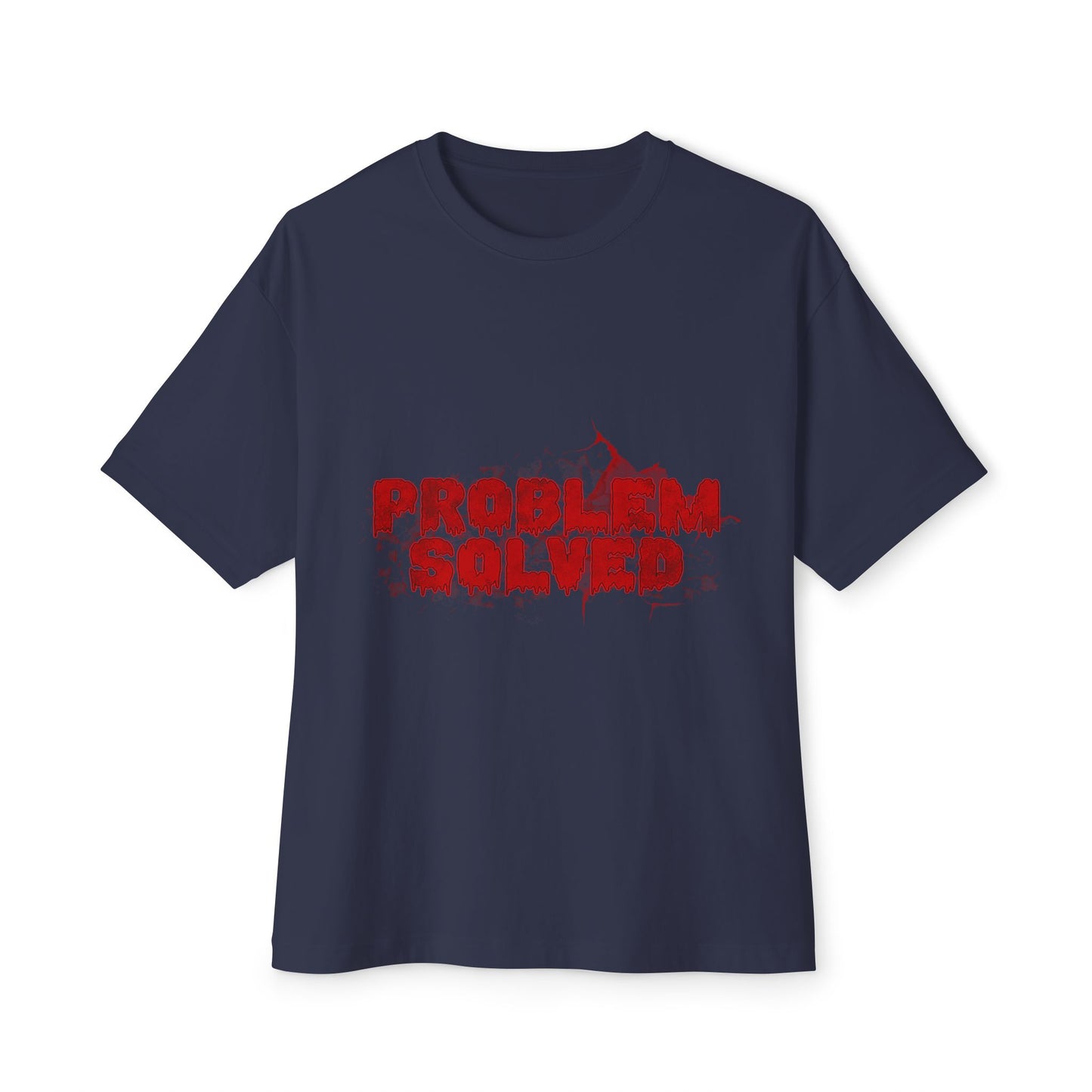 Unisex Boxy Tee - "Problem Solved" Funny Graphic Shirt for Everyday Wear, Gift for Friends, Casual Style, Comfortable Tee, Humor Apparel