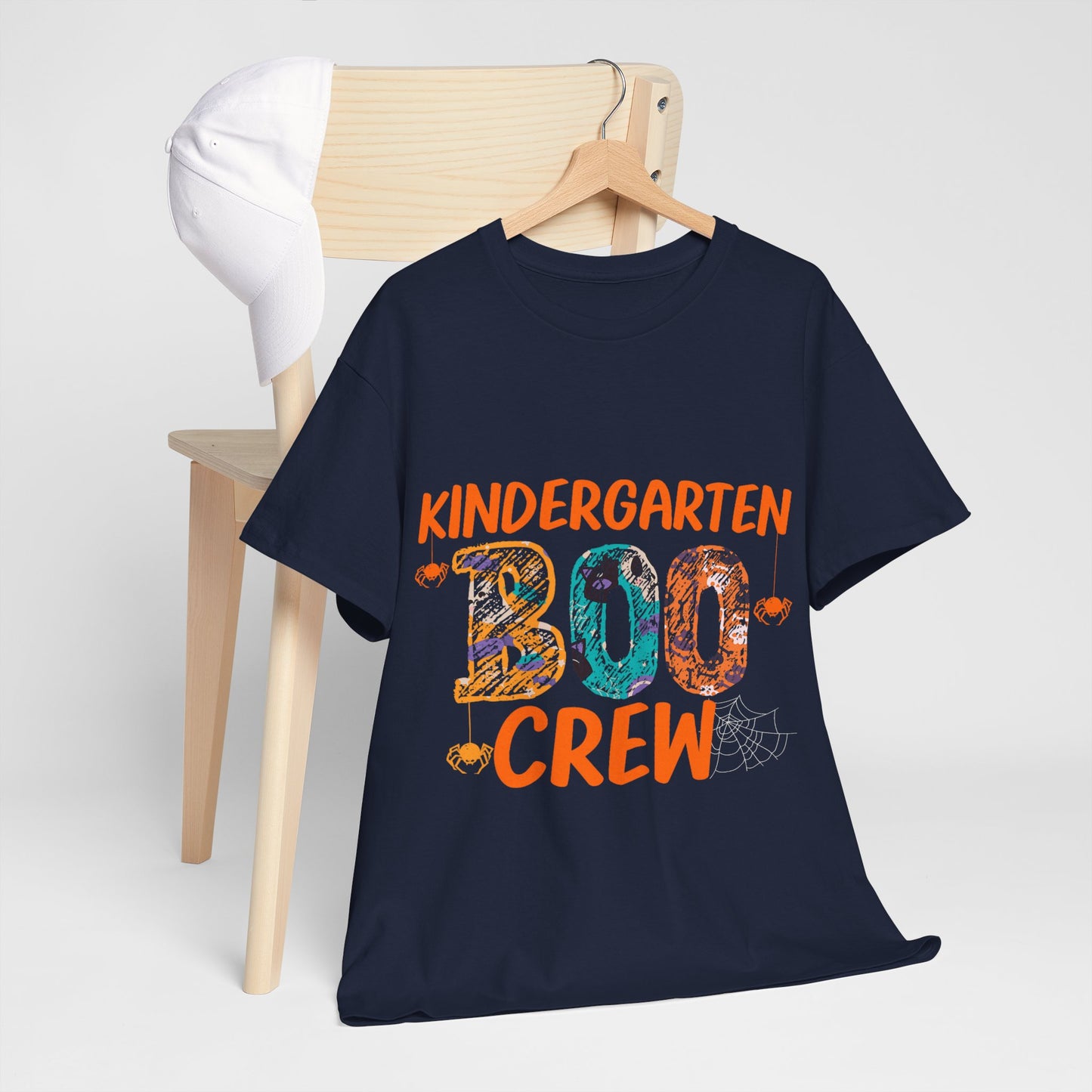Kindergarten Boo Crew Tee, Unisex Cotton T-Shirt for Teachers, Class Parties, Halloween Costume, Fun School Spirit Wear, Gift for Kids