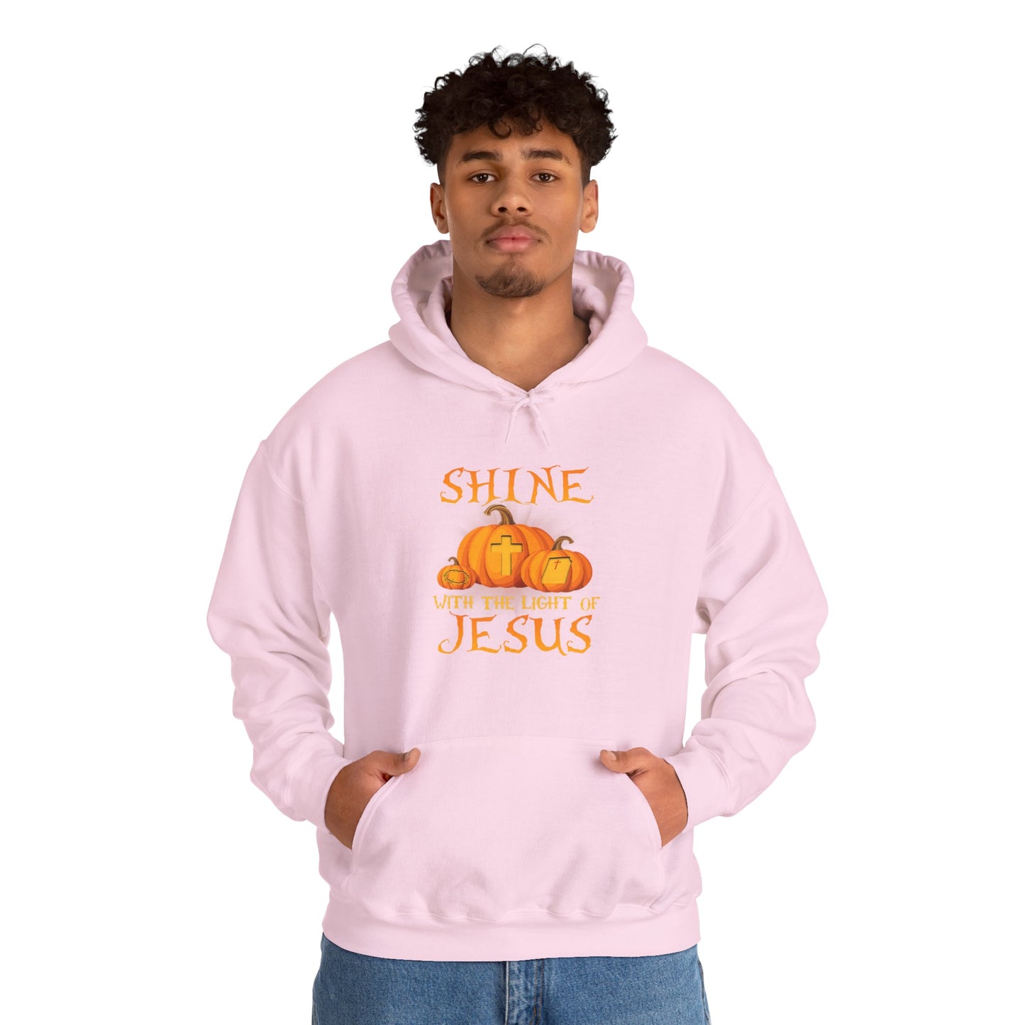 Shine in Jesus Pumpkin Sweatshirt | Fall Apparel, Christian Gift, Unisex Hoodie, Autumn Fashion, Thanksgiving Sweatshirt