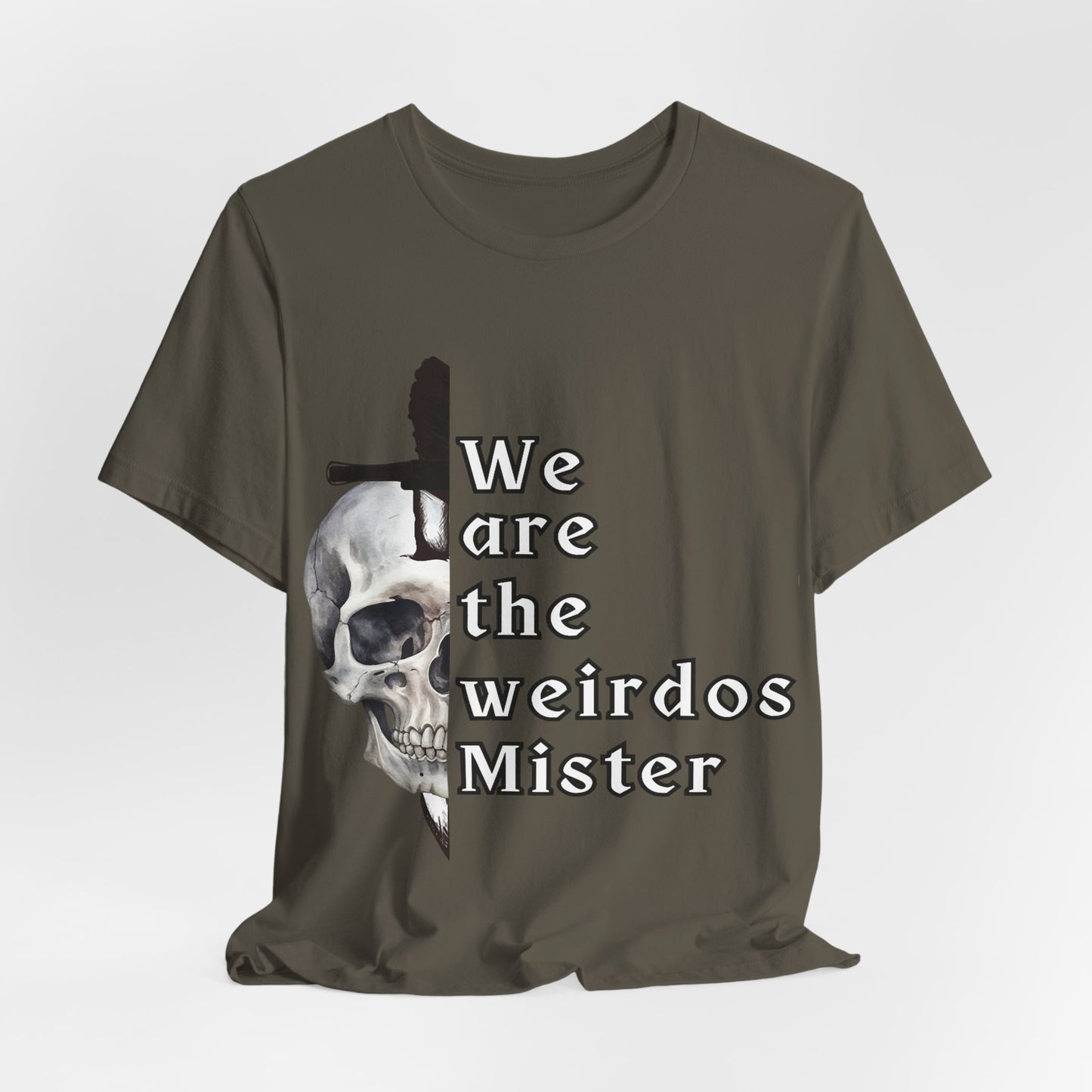 Skull Graphic Tee - Unisex Jersey Short Sleeve Shirt for Halloween, Occasions, Trendy Wear, Gift for Weirdos, Casual Style