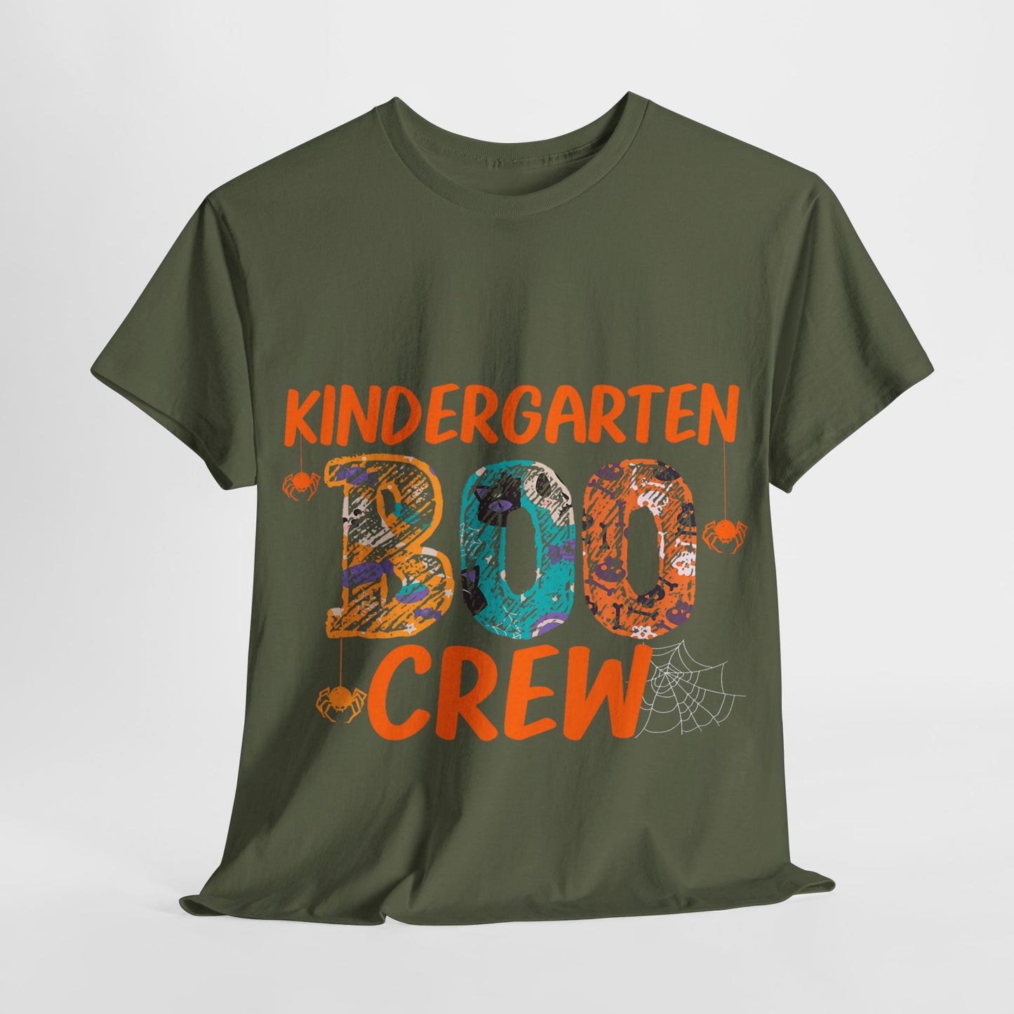 Kindergarten Boo Crew Tee, Unisex Cotton T-Shirt for Teachers, Class Parties, Halloween Costume, Fun School Spirit Wear, Gift for Kids