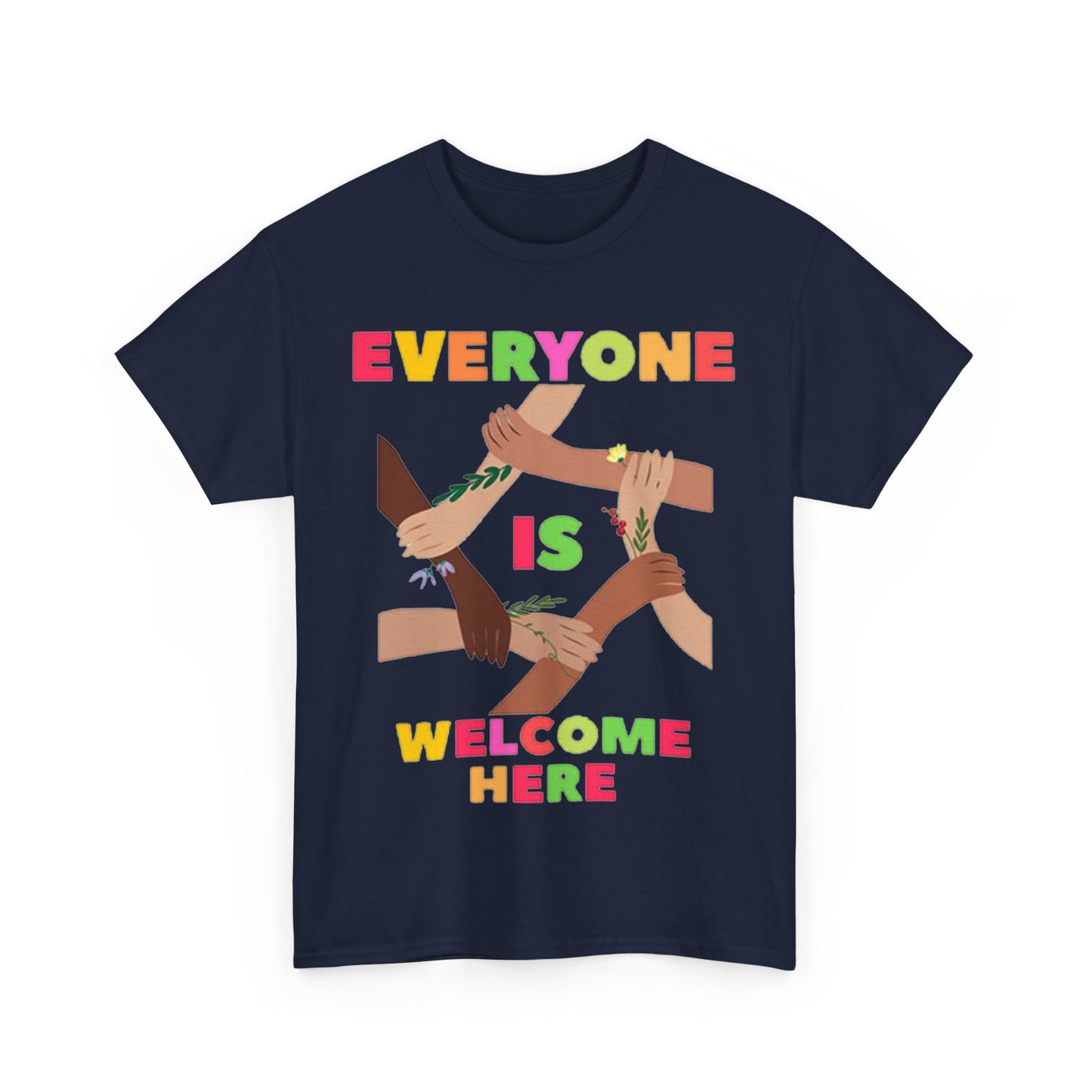 Inclusive Message Unisex Heavy Cotton Tee, Equality Shirt, Diversity Tee, Gift for Friends, Community Wear, Pride Apparel