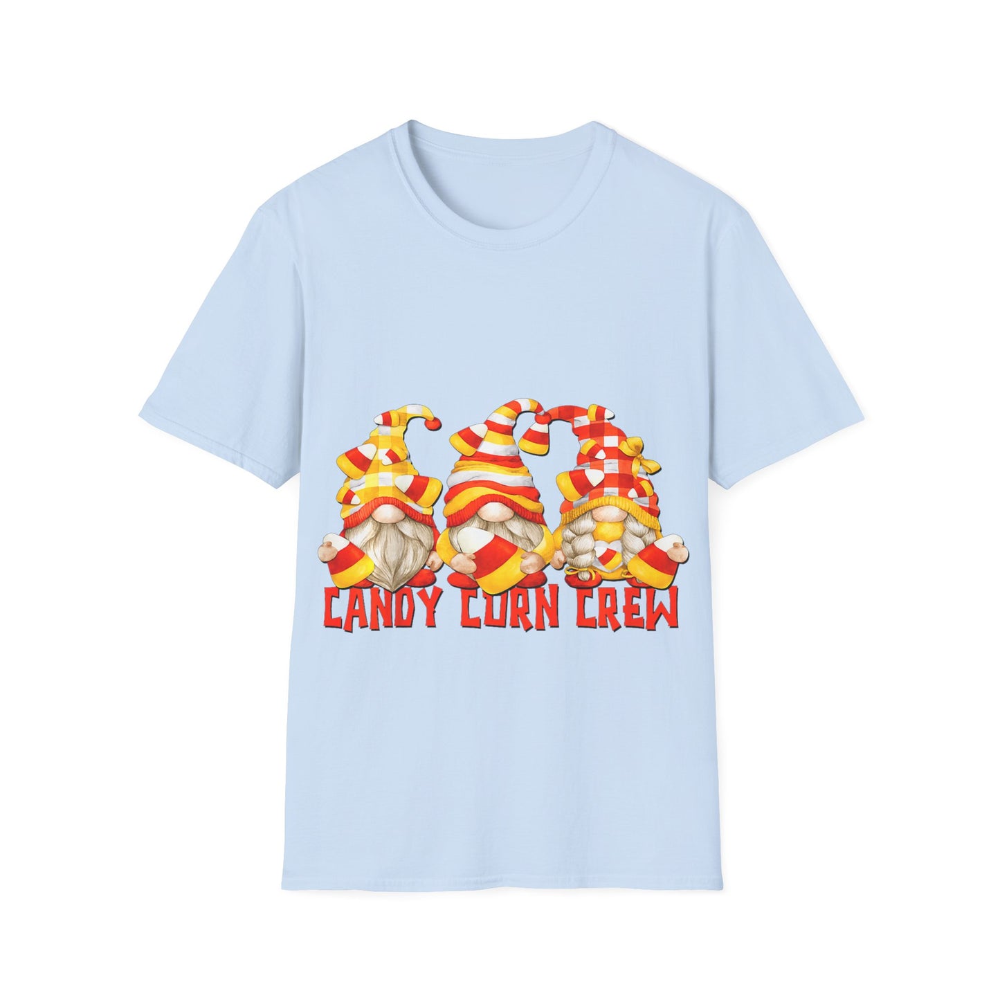 Candy Corn Crew Unisex T-Shirt - Fall Fashion, Halloween Apparel, Thanksgiving Gatherings, Cozy Comfort, Seasonal Style