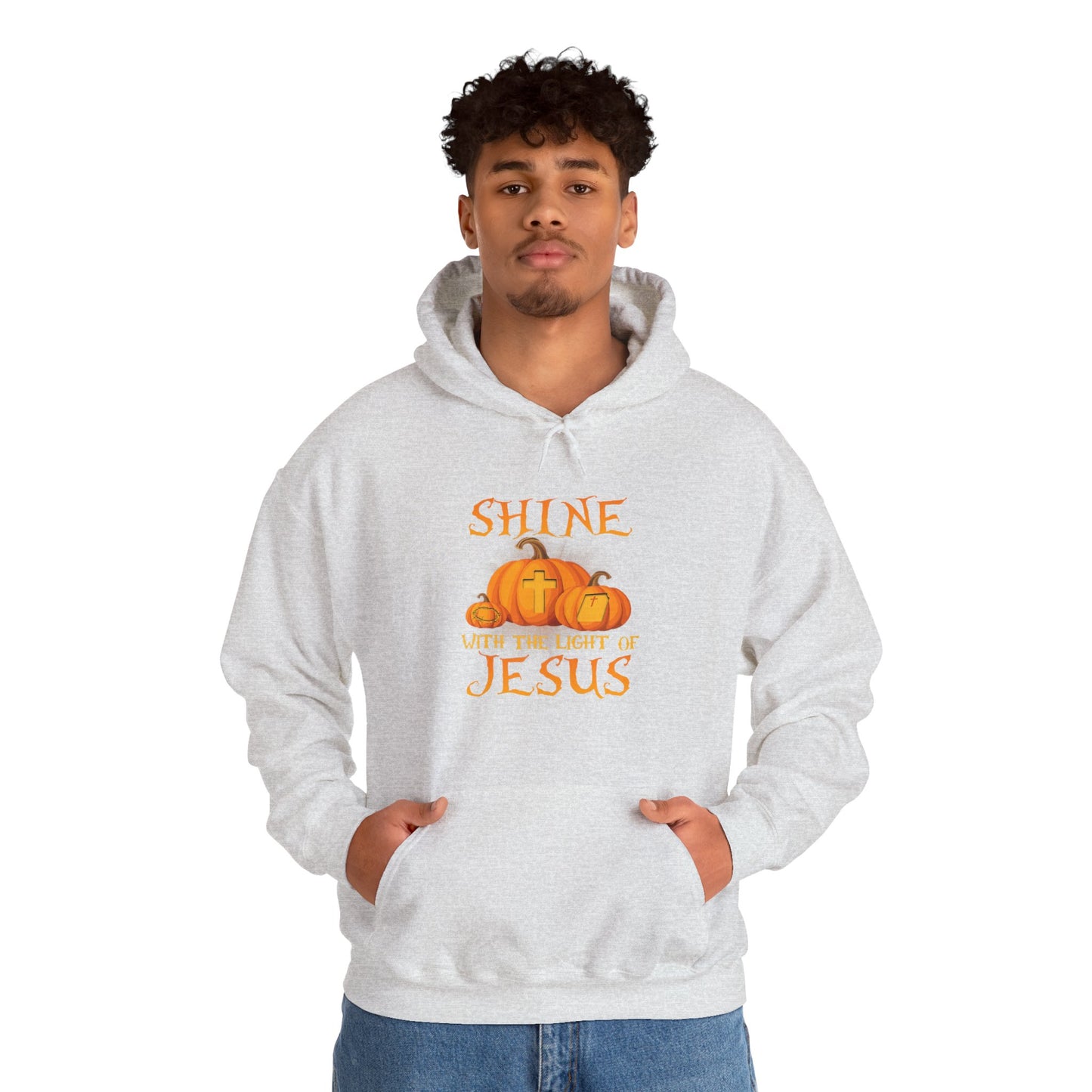 Shine in Jesus Pumpkin Sweatshirt | Fall Apparel, Christian Gift, Unisex Hoodie, Autumn Fashion, Thanksgiving Sweatshirt