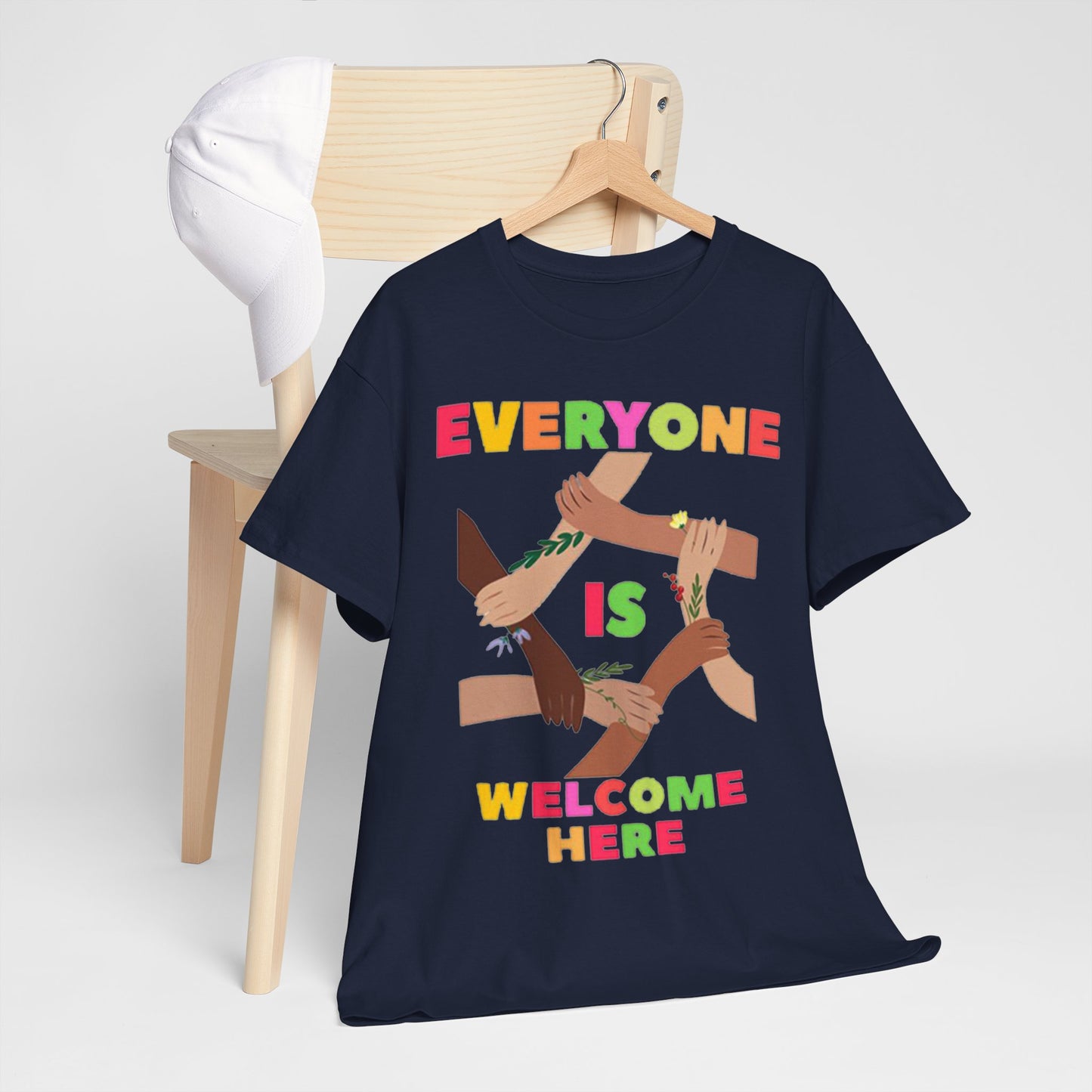 Inclusive Message Unisex Heavy Cotton Tee, Equality Shirt, Diversity Tee, Gift for Friends, Community Wear, Pride Apparel
