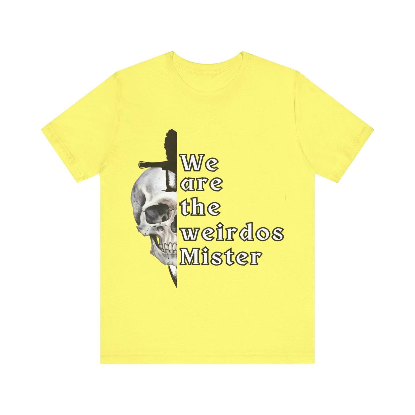 Skull Graphic Tee - Unisex Jersey Short Sleeve Shirt for Halloween, Occasions, Trendy Wear, Gift for Weirdos, Casual Style