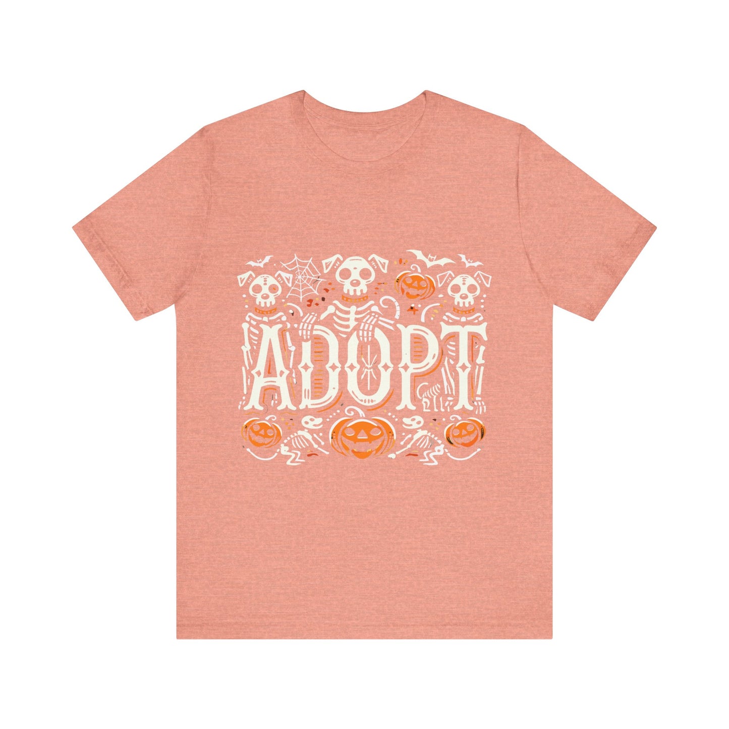 Pumpkin-Themed Adoption Awareness Tee, Perfect for Halloween, Dog Lovers, Pet Advocates, Animal Rescue Fundraisers, Fall Celebrations