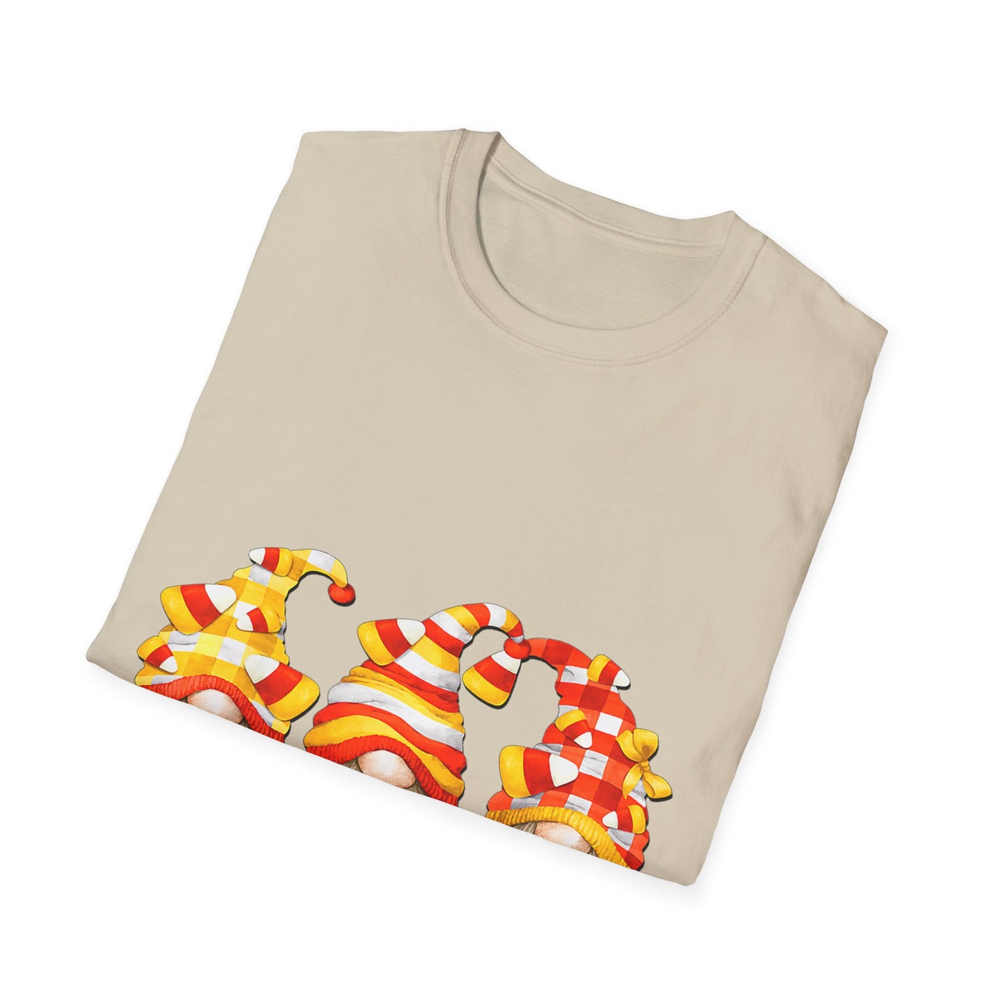 Candy Corn Crew Unisex T-Shirt - Fall Fashion, Halloween Apparel, Thanksgiving Gatherings, Cozy Comfort, Seasonal Style