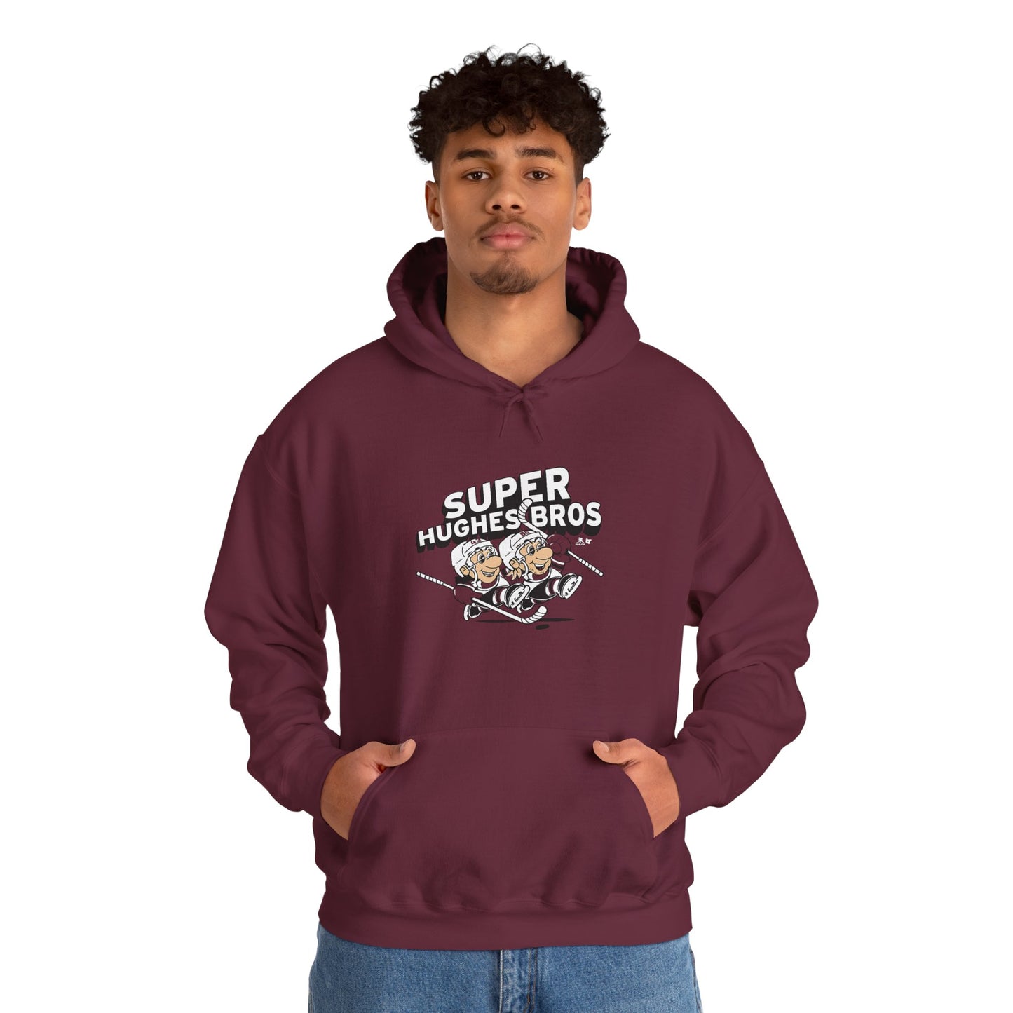 Super Hughes Bros Hoodie, Cozy Unisex Sweatshirt for Gamers, Fun Gift for Birthdays and Holidays, Relaxed Casual Wear