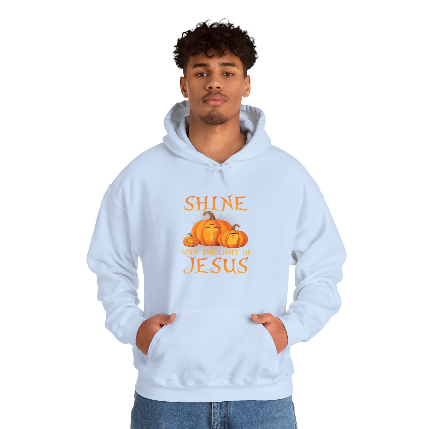 Shine in Jesus Pumpkin Sweatshirt | Fall Apparel, Christian Gift, Unisex Hoodie, Autumn Fashion, Thanksgiving Sweatshirt