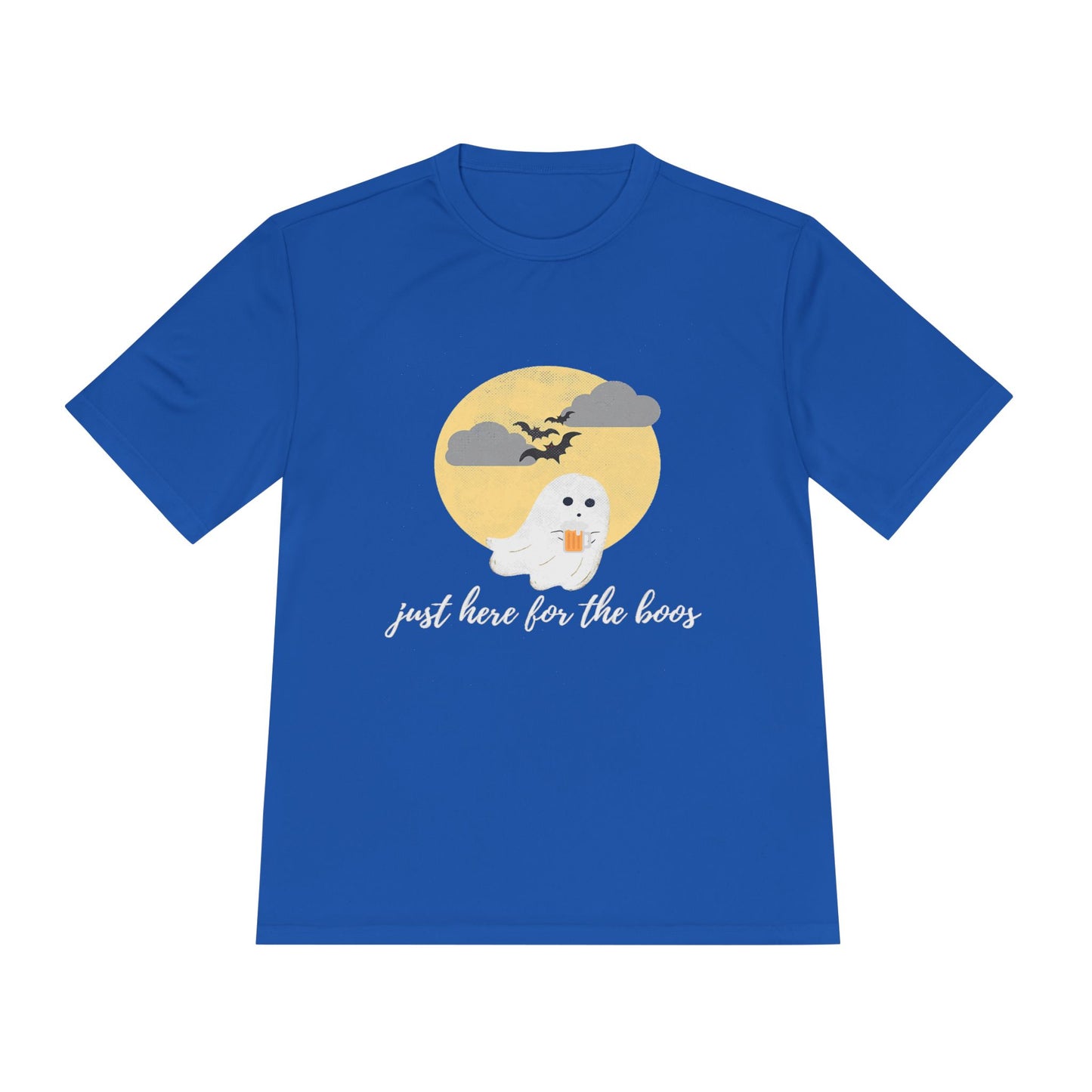 Whimsical Ghost Tee, Unisex Moisture Wicking T-Shirt, Halloween Apparel, Cute Graphic Tee, Fall Fashion, Lightweight Summer Shirt