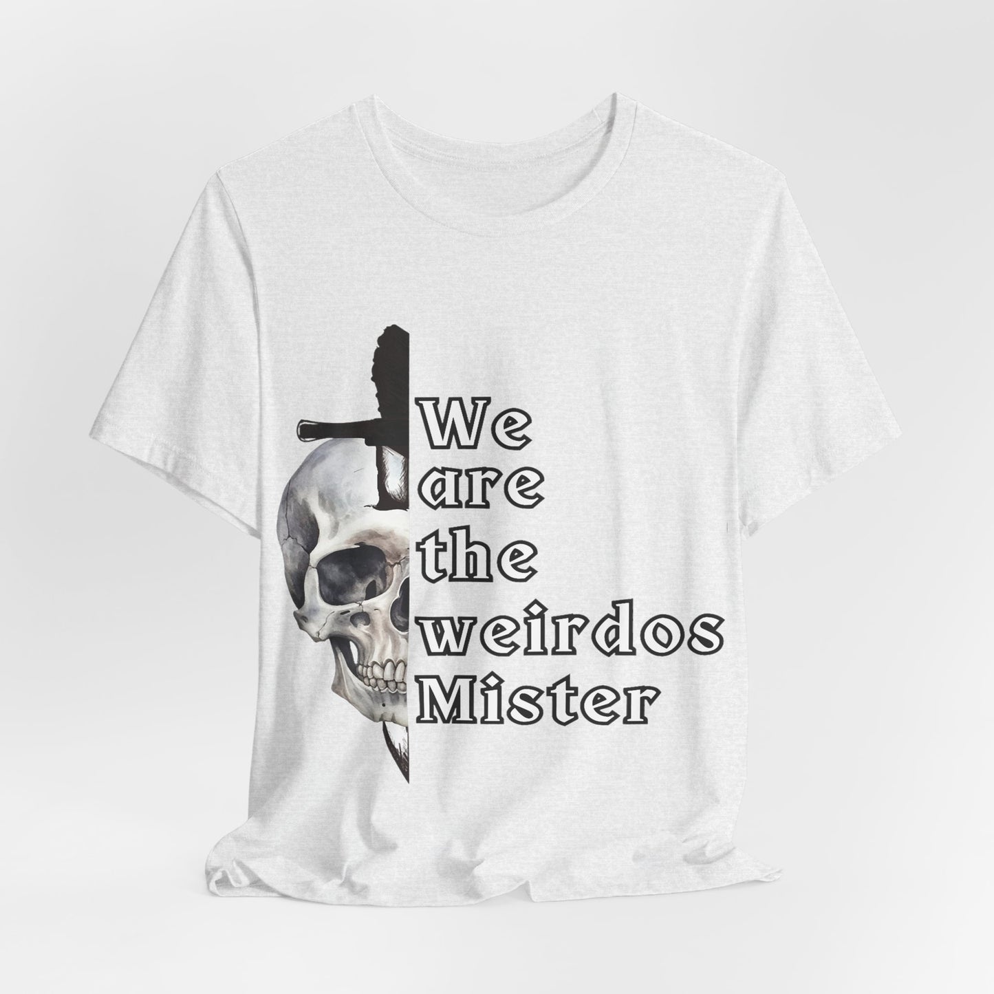 Skull Graphic Tee - Unisex Jersey Short Sleeve Shirt for Halloween, Occasions, Trendy Wear, Gift for Weirdos, Casual Style