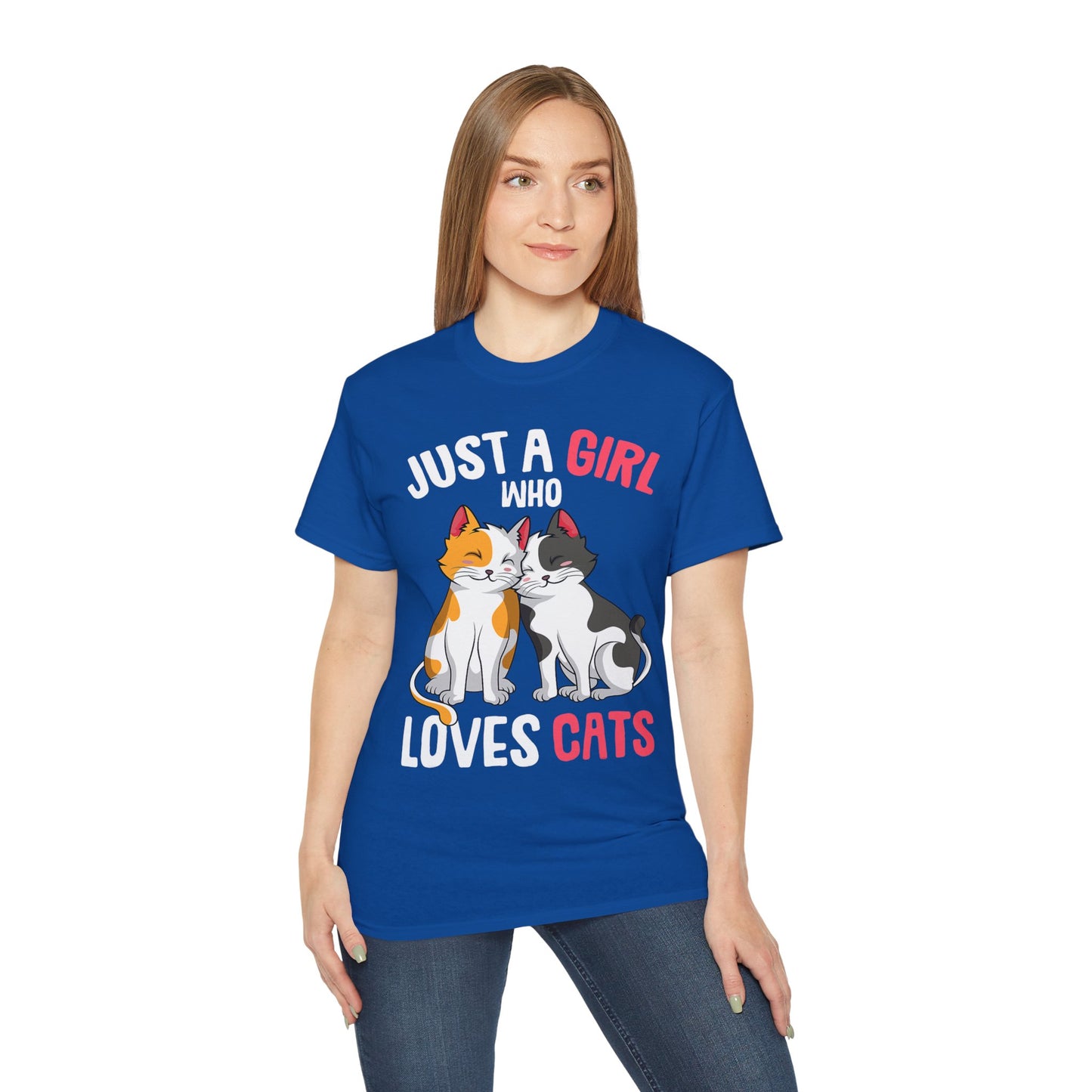 Cute Cat Girls Unisex Tee, Perfect for Cat Lovers, Gift for Her, Birthday Shirt, Animal Lover Tee
