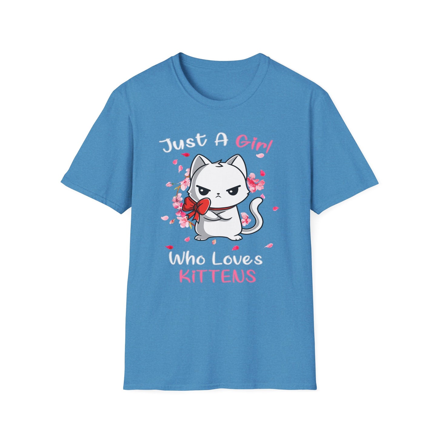 Cute Kittens Graphic Tee, Unisex Softstyle T-Shirt for Cat Lovers, Gift for Birthdays, Valentine's Day, Casual Wear, Animal Lovers