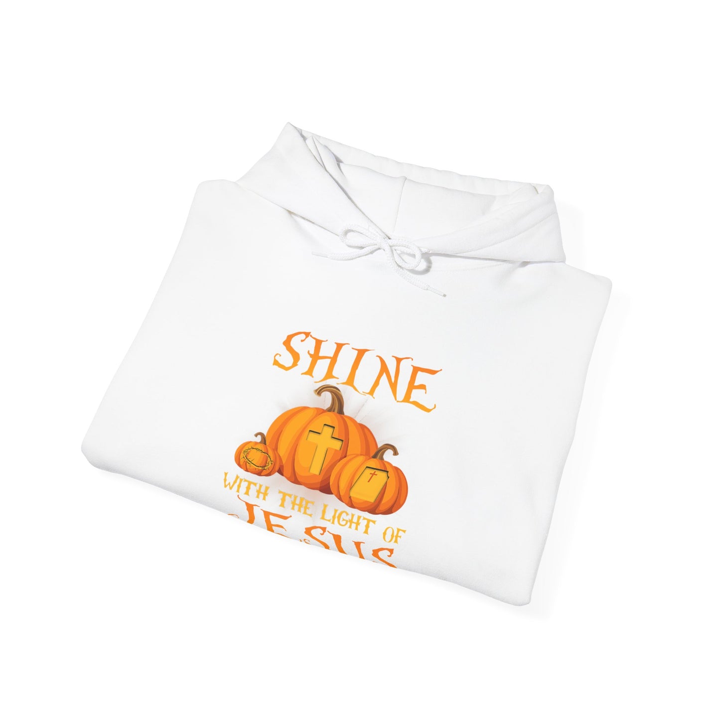 Shine in Jesus Pumpkin Sweatshirt | Fall Apparel, Christian Gift, Unisex Hoodie, Autumn Fashion, Thanksgiving Sweatshirt