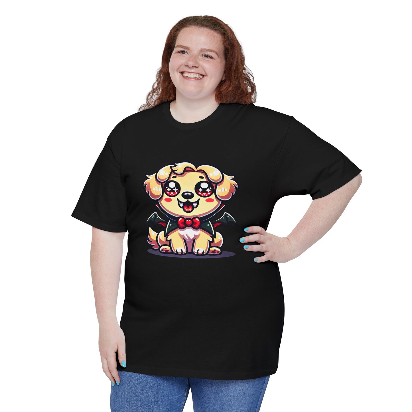 Cute Halloween Puppy Design T-Shirt, Perfect for Pet Lovers, Halloween Parties, Gift for Dog Lovers, Casual Wear, Unisex Style