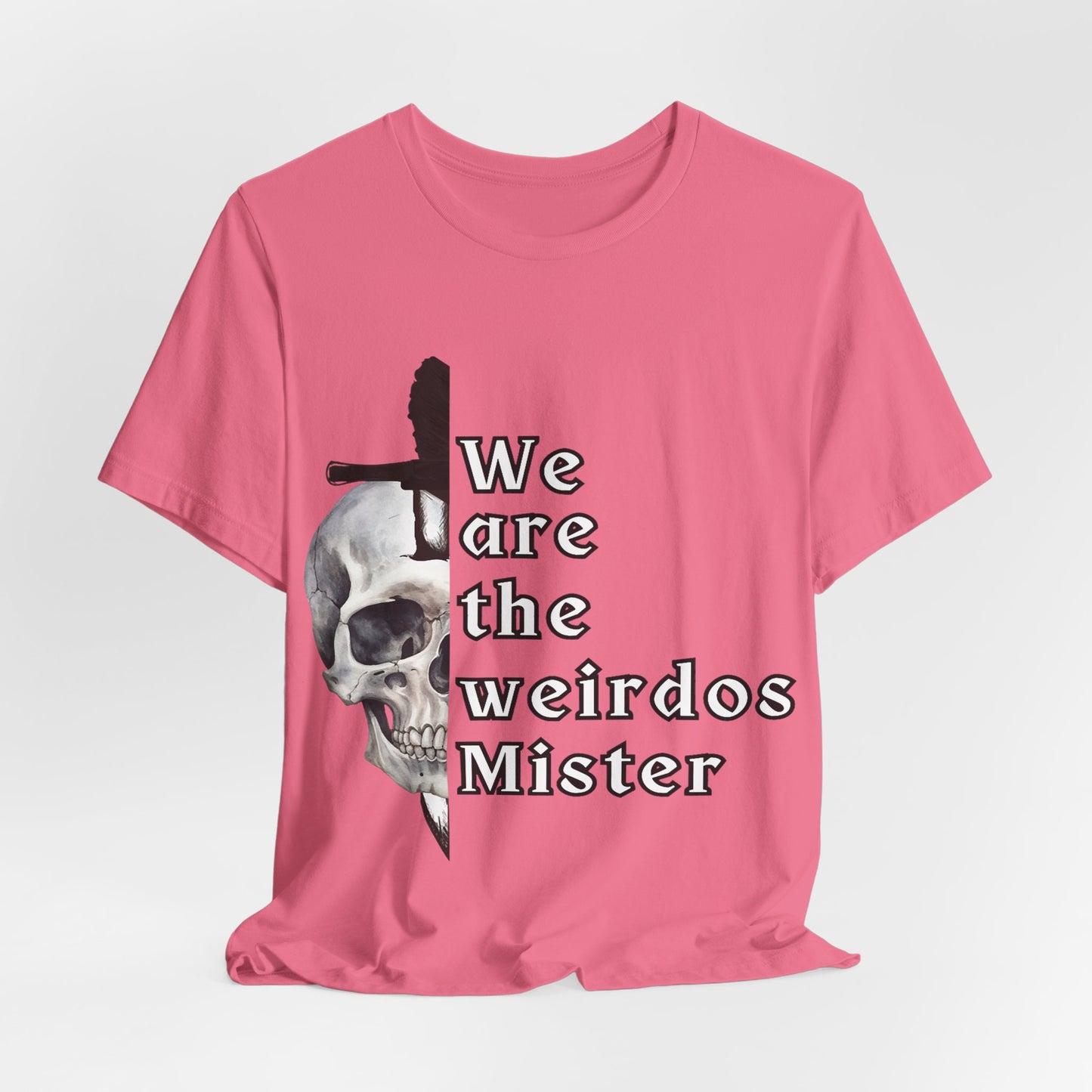 Skull Graphic Tee - Unisex Jersey Short Sleeve Shirt for Halloween, Occasions, Trendy Wear, Gift for Weirdos, Casual Style