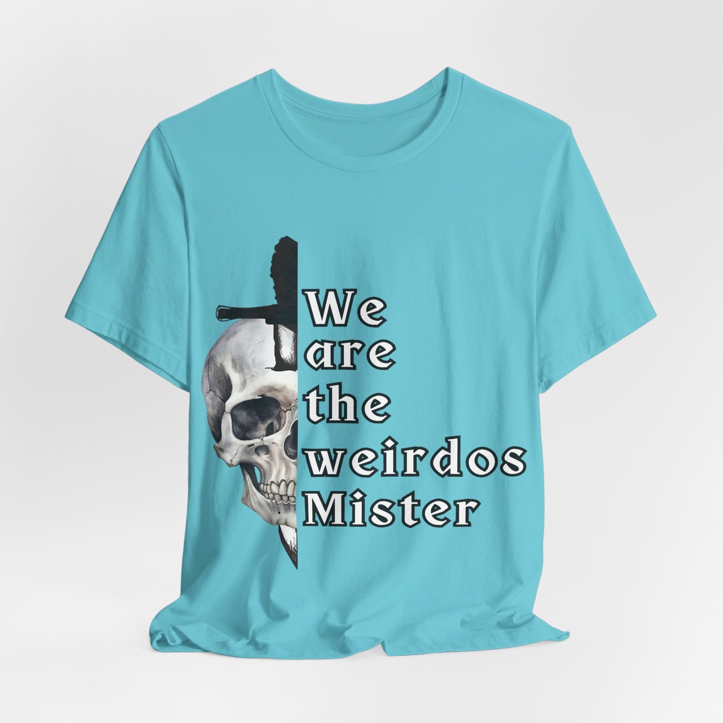 Skull Graphic Tee - Unisex Jersey Short Sleeve Shirt for Halloween, Occasions, Trendy Wear, Gift for Weirdos, Casual Style