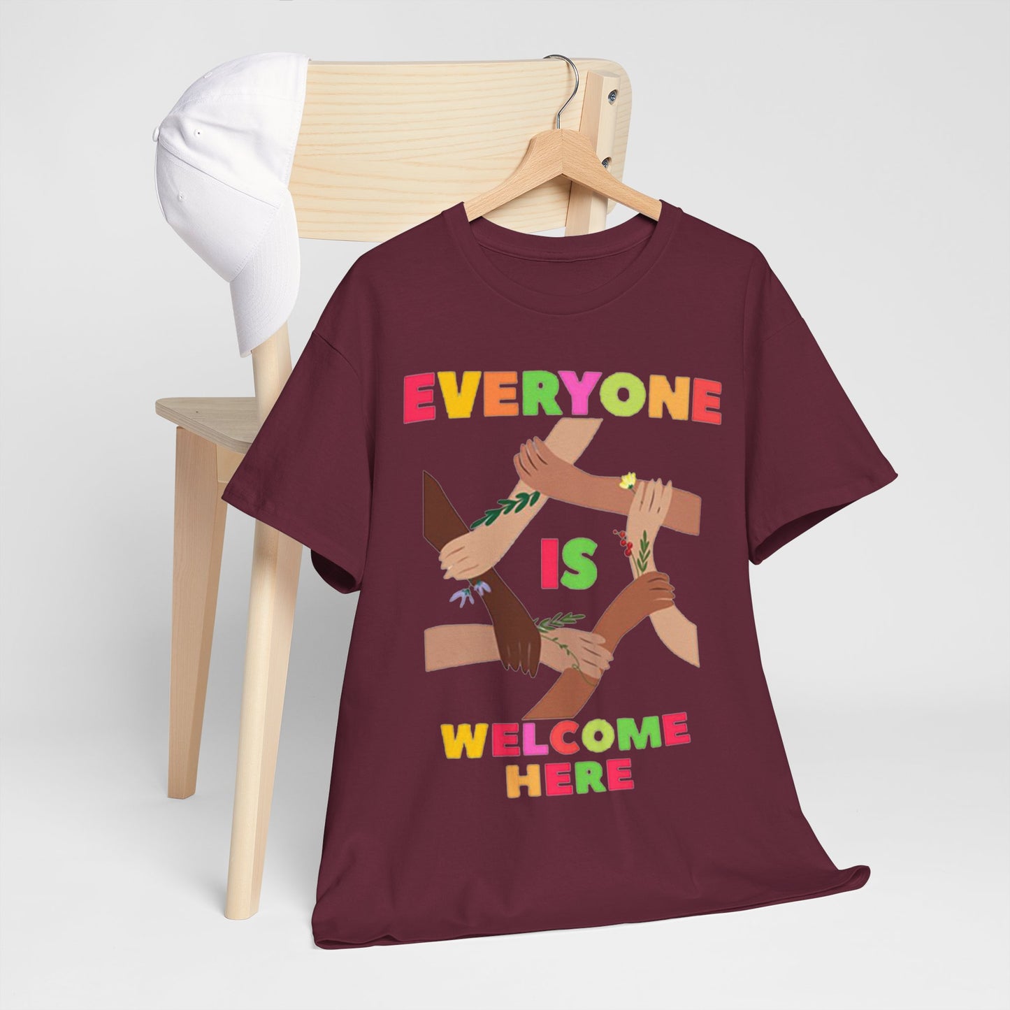 Inclusive Message Unisex Heavy Cotton Tee, Equality Shirt, Diversity Tee, Gift for Friends, Community Wear, Pride Apparel