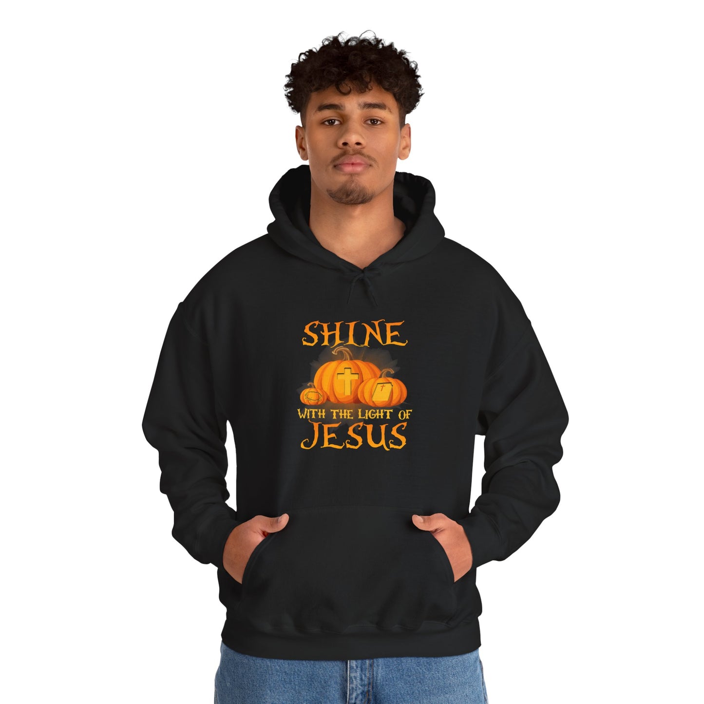 Shine in Jesus Pumpkin Sweatshirt | Fall Apparel, Christian Gift, Unisex Hoodie, Autumn Fashion, Thanksgiving Sweatshirt