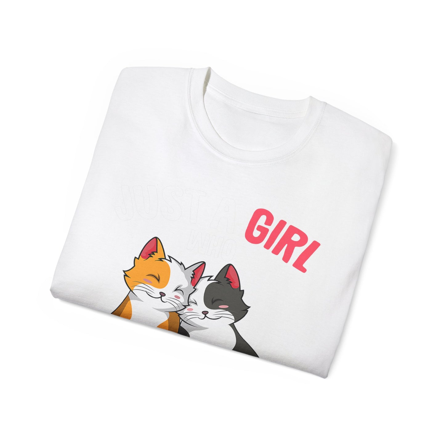 Cute Cat Girls Unisex Tee, Perfect for Cat Lovers, Gift for Her, Birthday Shirt, Animal Lover Tee