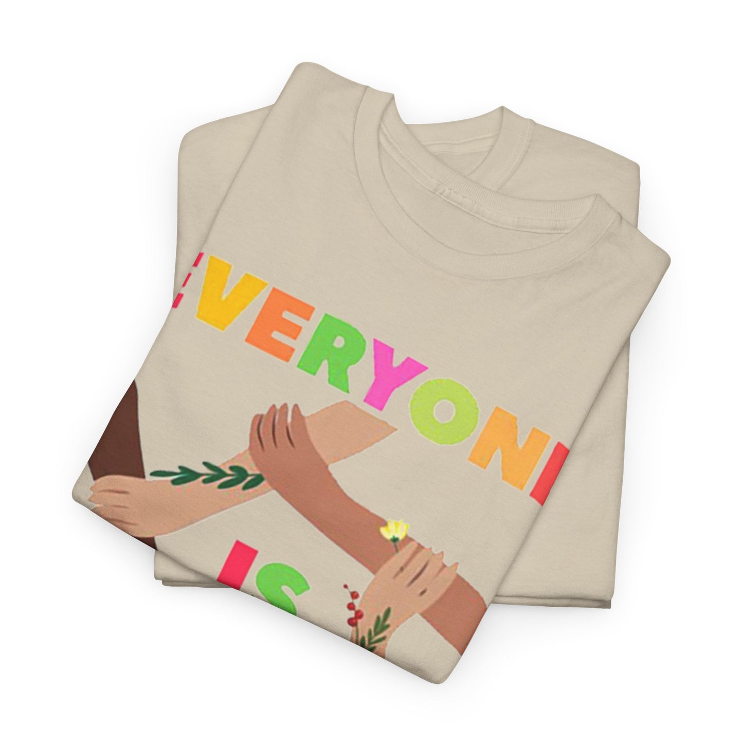 Inclusive Message Unisex Heavy Cotton Tee, Equality Shirt, Diversity Tee, Gift for Friends, Community Wear, Pride Apparel