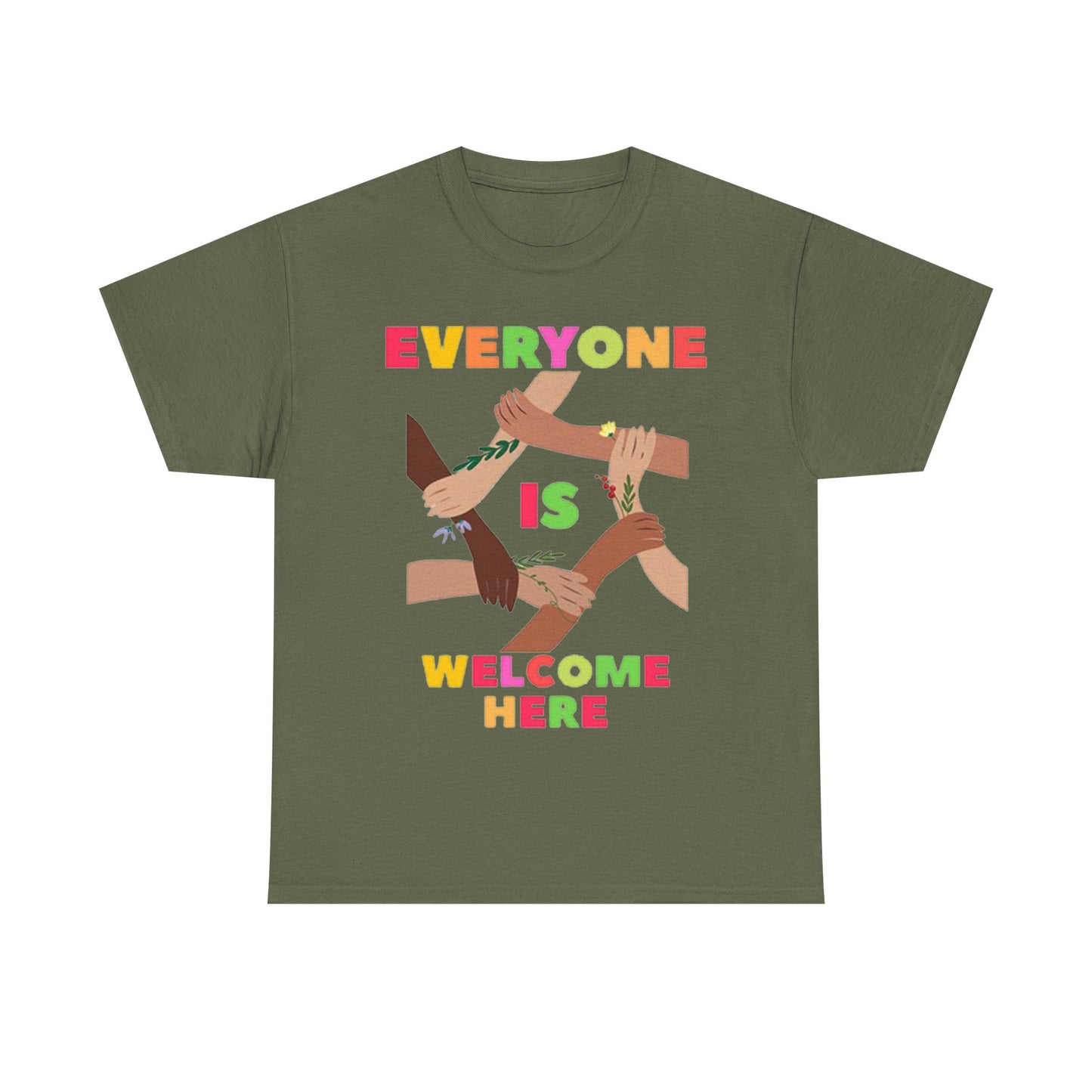 Inclusive Message Unisex Heavy Cotton Tee, Equality Shirt, Diversity Tee, Gift for Friends, Community Wear, Pride Apparel
