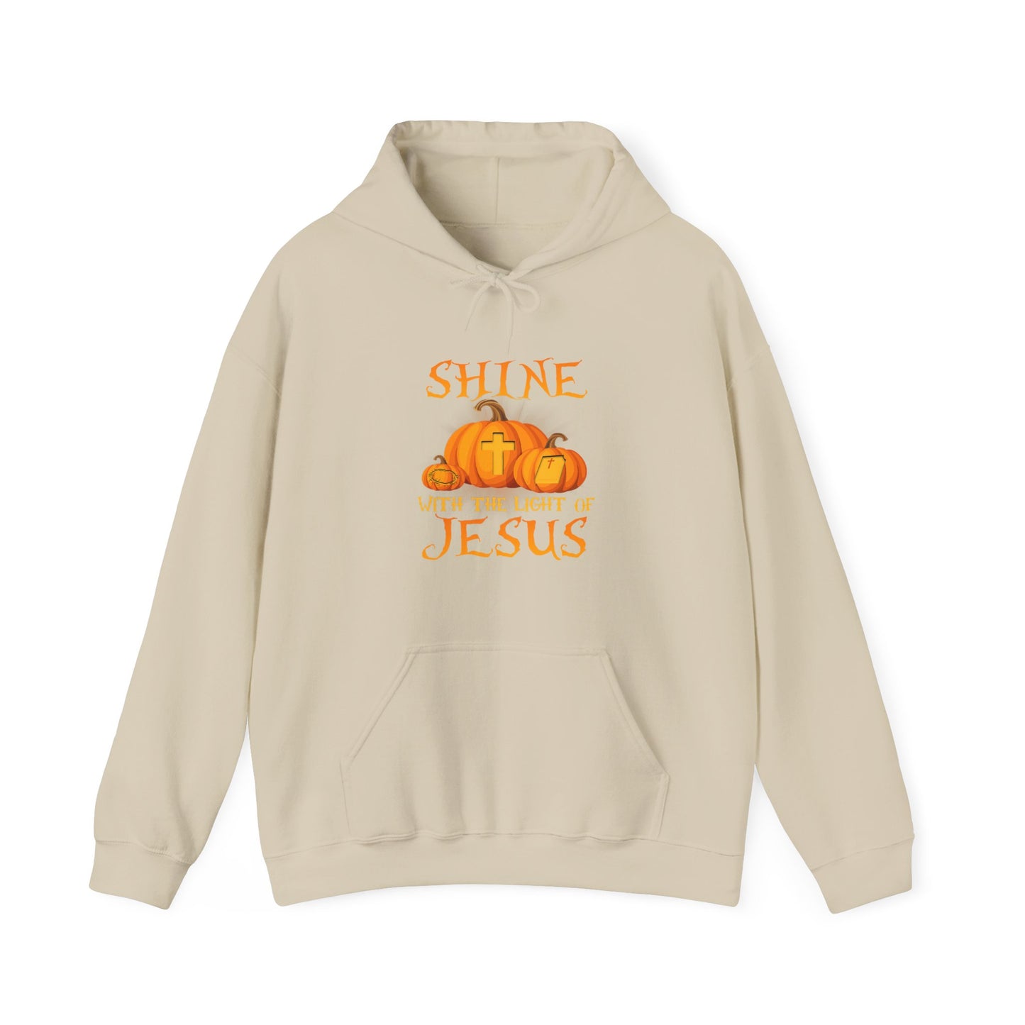 Shine in Jesus Pumpkin Sweatshirt | Fall Apparel, Christian Gift, Unisex Hoodie, Autumn Fashion, Thanksgiving Sweatshirt