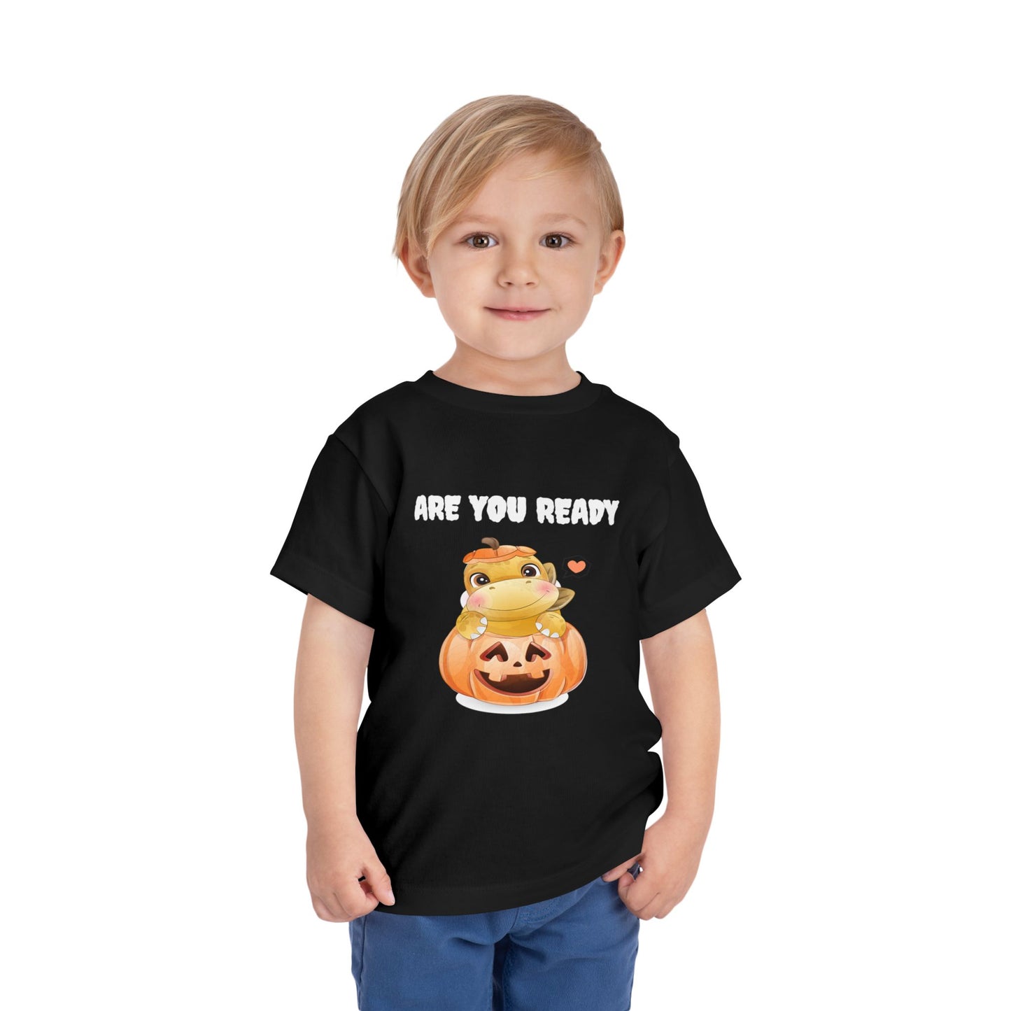 Adorable Pumpkin Frog Toddler Tee - Cute T-Shirt for Halloween, Fall Celebrations, Kids' Parties, Seasonal Dress-Up
