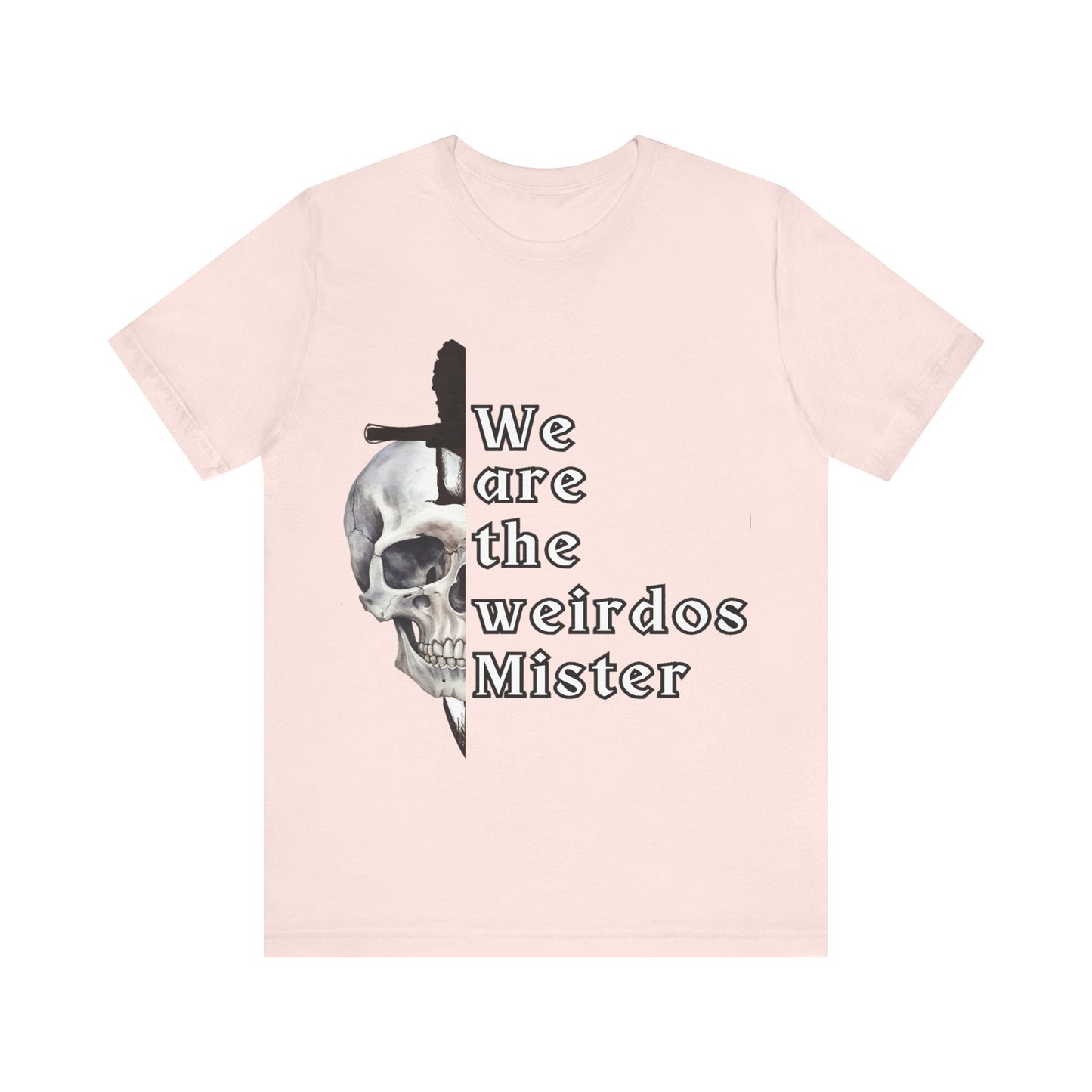 Skull Graphic Tee - Unisex Jersey Short Sleeve Shirt for Halloween, Occasions, Trendy Wear, Gift for Weirdos, Casual Style