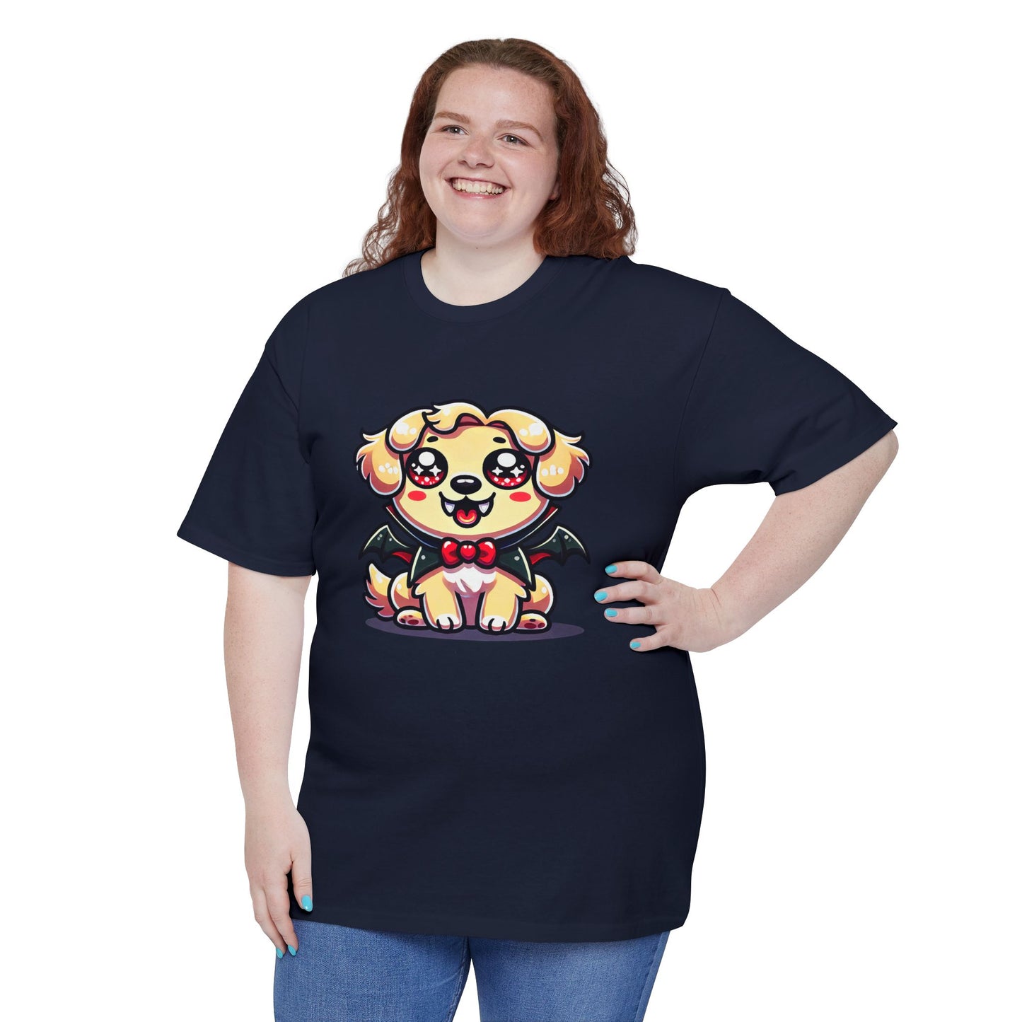 Cute Halloween Puppy Design T-Shirt, Perfect for Pet Lovers, Halloween Parties, Gift for Dog Lovers, Casual Wear, Unisex Style