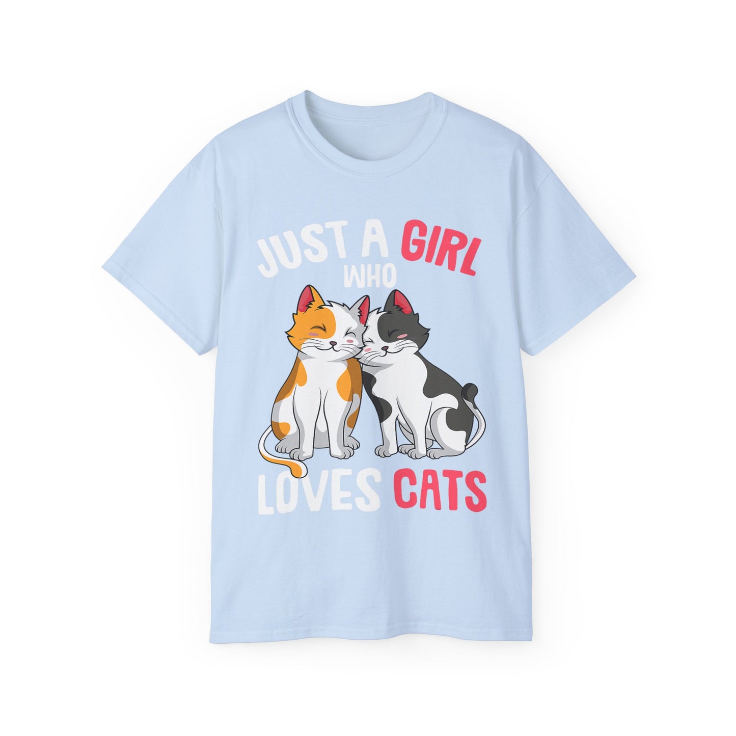 Cute Cat Girls Unisex Tee, Perfect for Cat Lovers, Gift for Her, Birthday Shirt, Animal Lover Tee