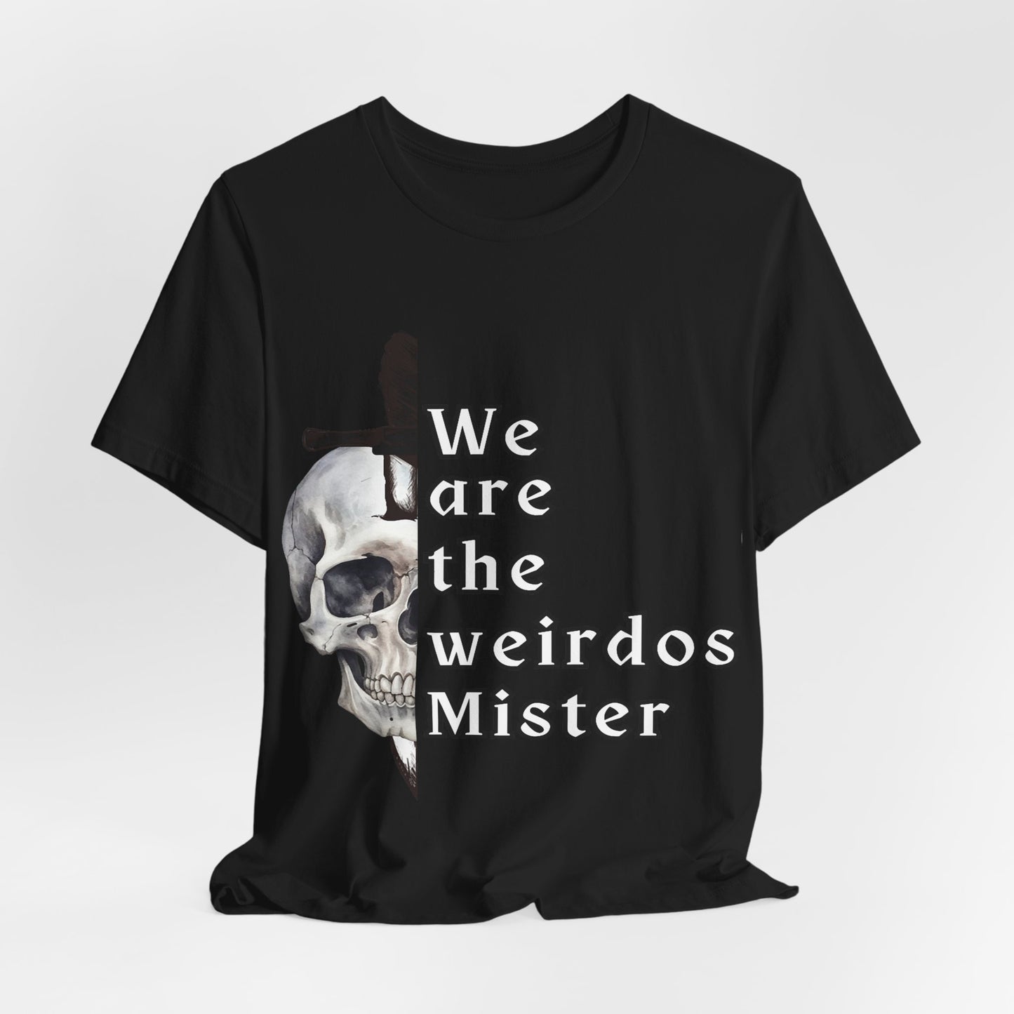 Skull Graphic Tee - Unisex Jersey Short Sleeve Shirt for Halloween, Occasions, Trendy Wear, Gift for Weirdos, Casual Style