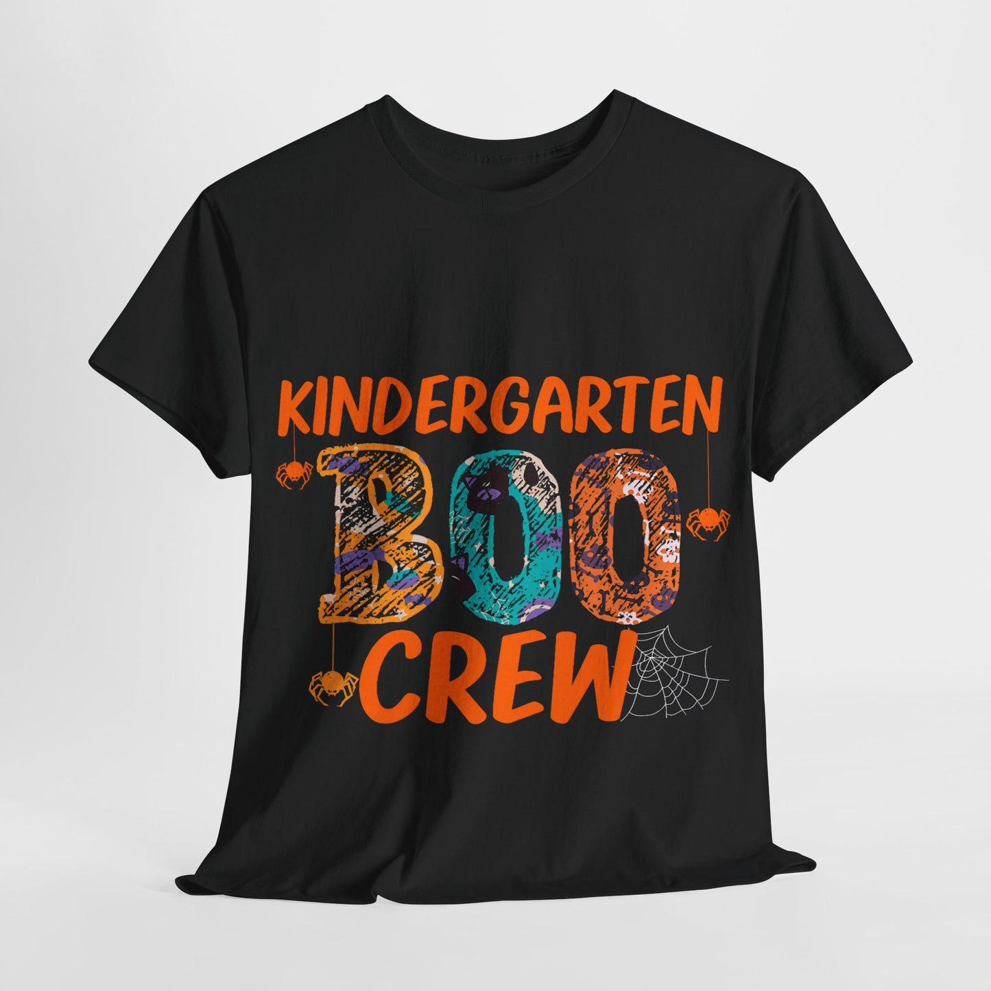 Kindergarten Boo Crew Tee, Unisex Cotton T-Shirt for Teachers, Class Parties, Halloween Costume, Fun School Spirit Wear, Gift for Kids