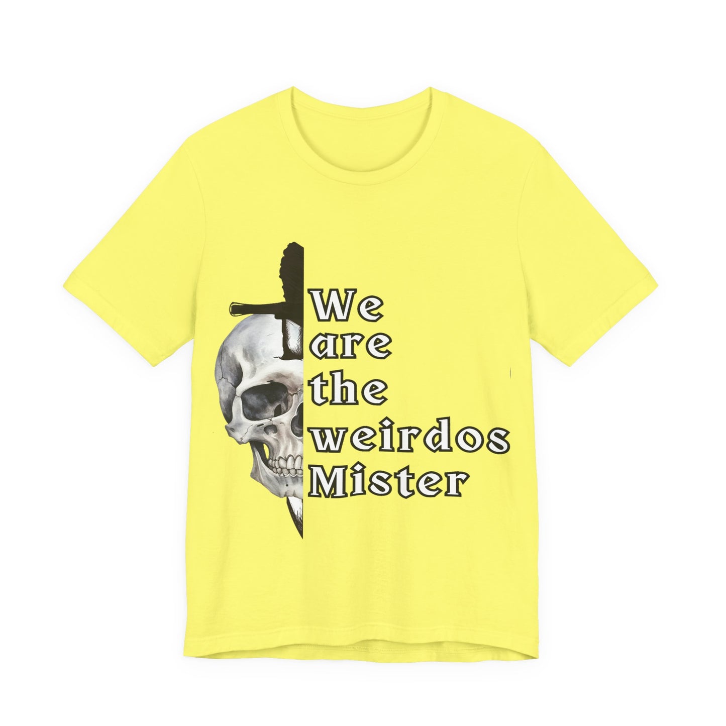 Skull Graphic Tee - Unisex Jersey Short Sleeve Shirt for Halloween, Occasions, Trendy Wear, Gift for Weirdos, Casual Style