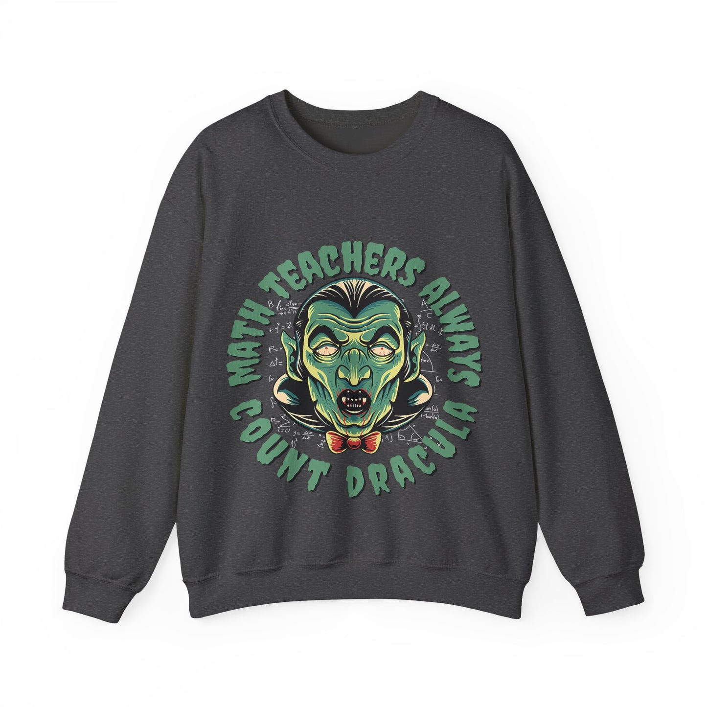 Halloween Count Dracula Sweatshirt, Unisex Crewneck for Teachers, Spooky Gift Idea, Fall Fashion, Halloween Costume
