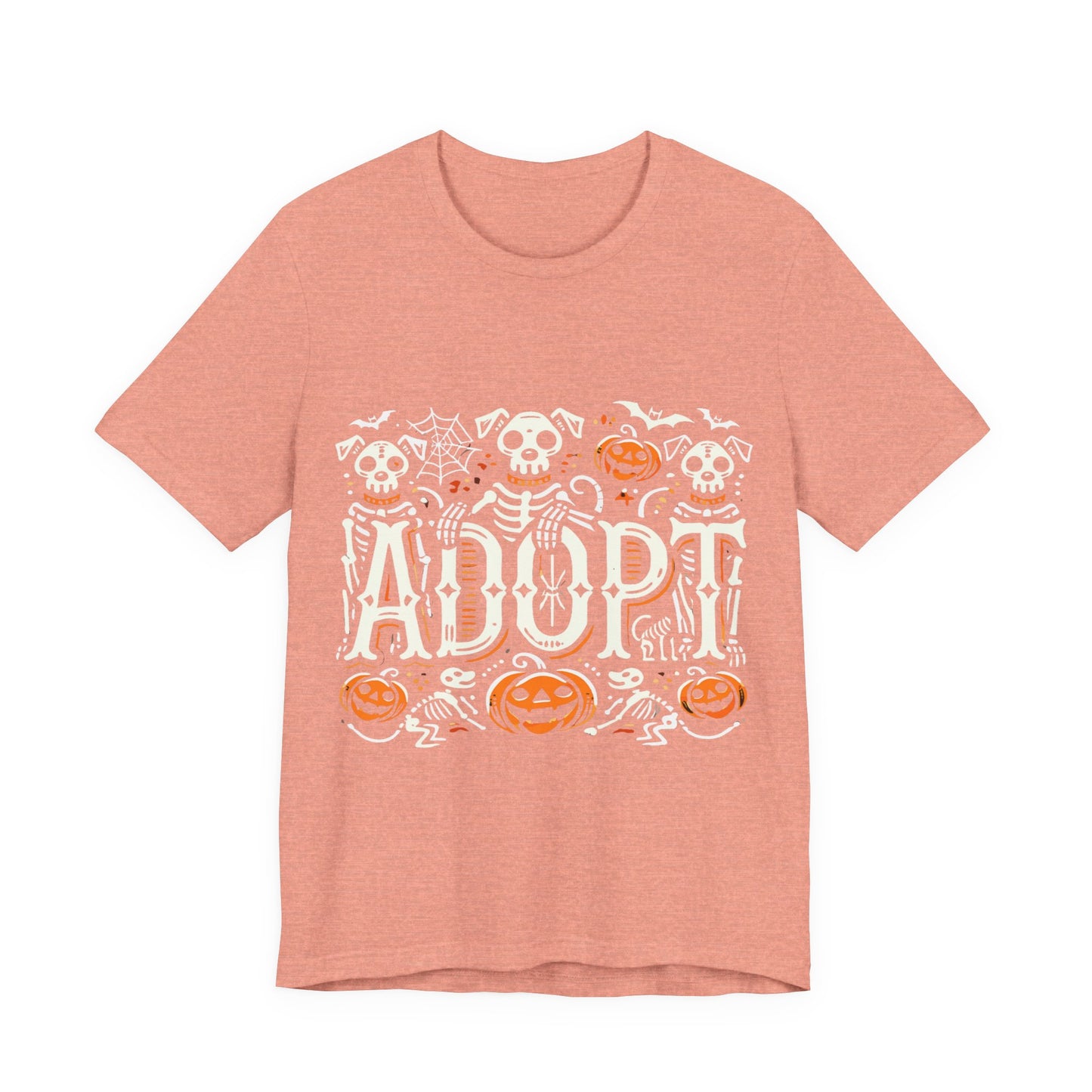 Pumpkin-Themed Adoption Awareness Tee, Perfect for Halloween, Dog Lovers, Pet Advocates, Animal Rescue Fundraisers, Fall Celebrations