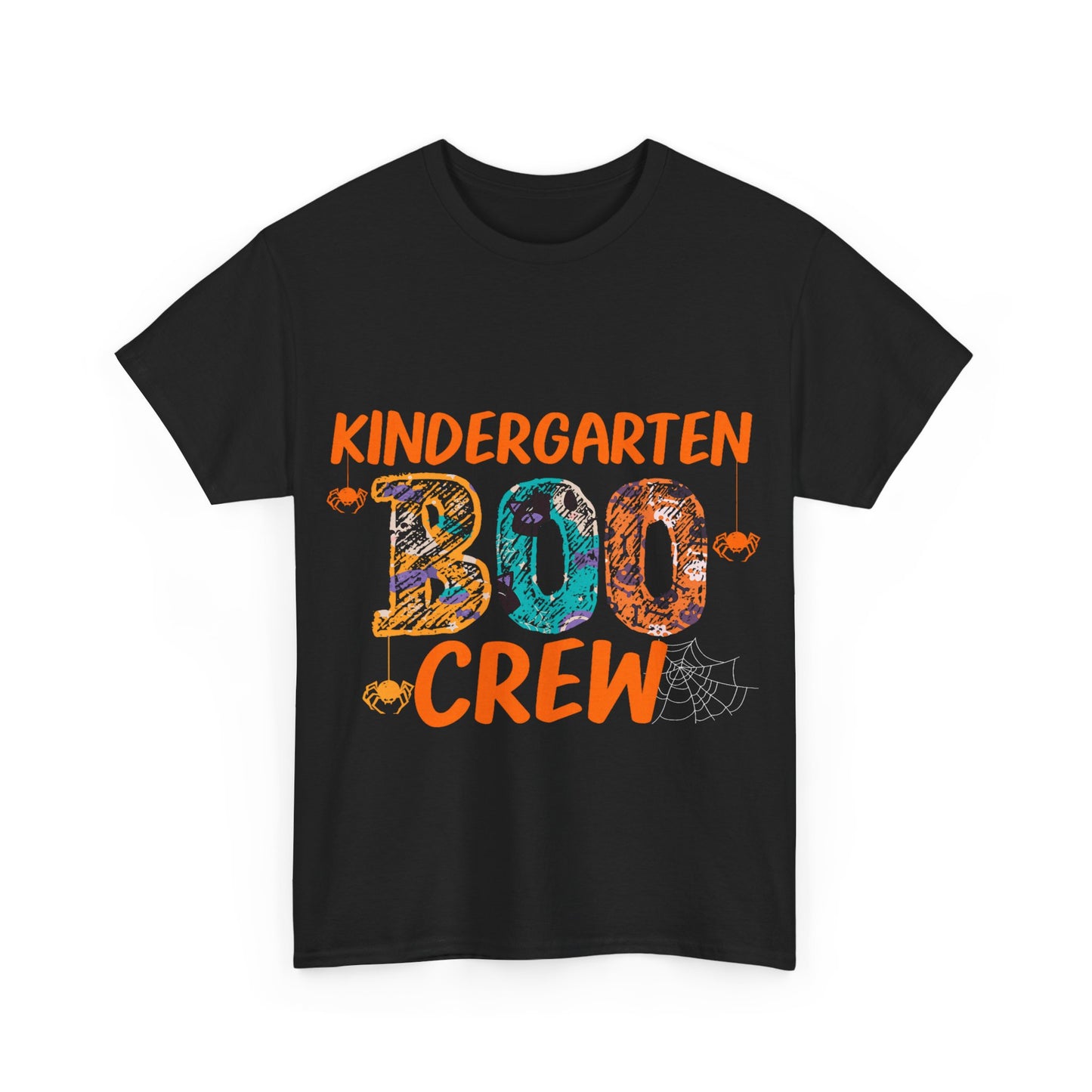 Kindergarten Boo Crew Tee, Unisex Cotton T-Shirt for Teachers, Class Parties, Halloween Costume, Fun School Spirit Wear, Gift for Kids